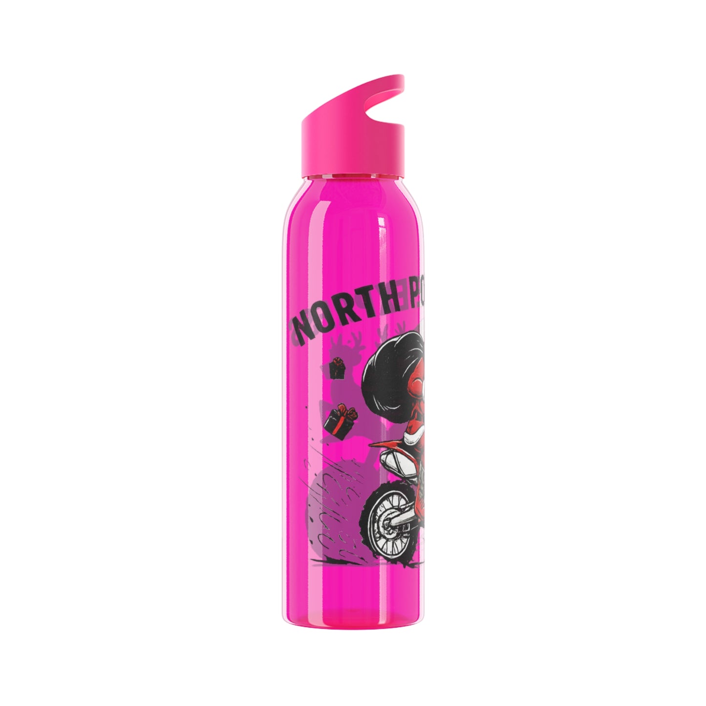 North Pole Express Motocross Christmas Water Bottle