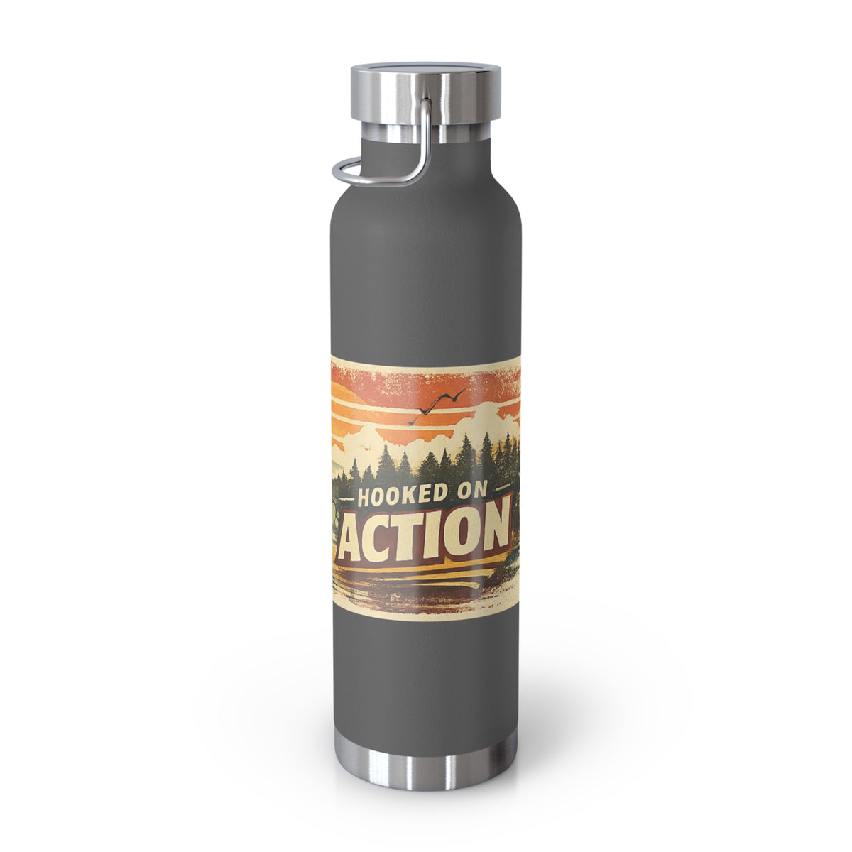 Hooked on Action Insulated Flask – Retro Fishing Flask