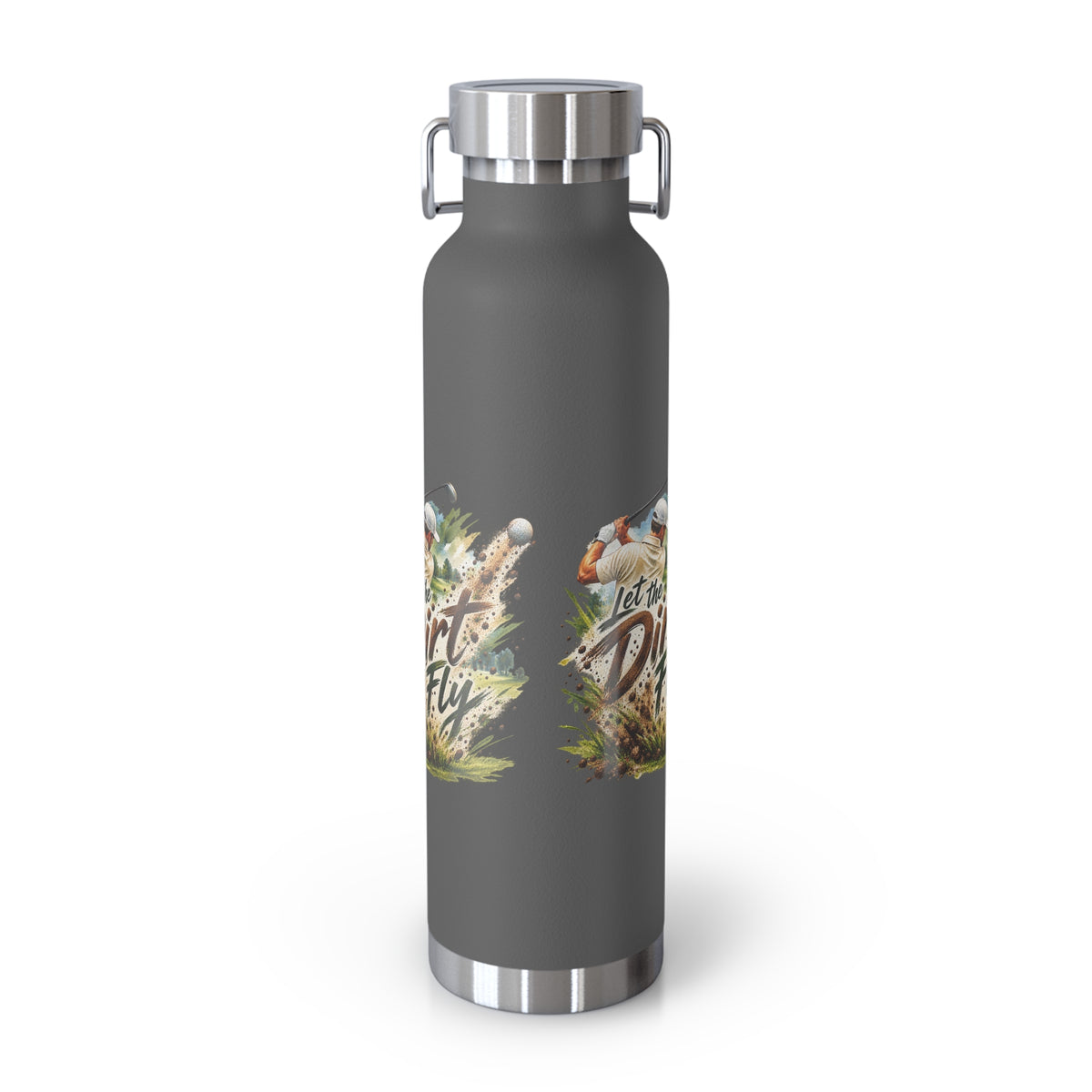 Let the Dirt Fly Golf Flask – Insulated Golf Water Bottle