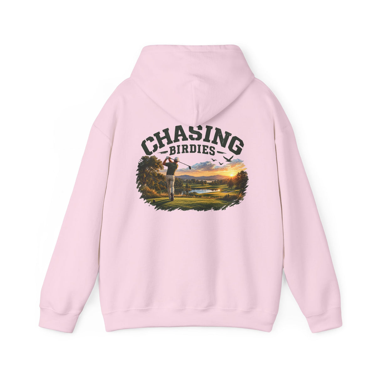 Chasing Birdies Golf Hoodie – Golfer Back Print Hoodie