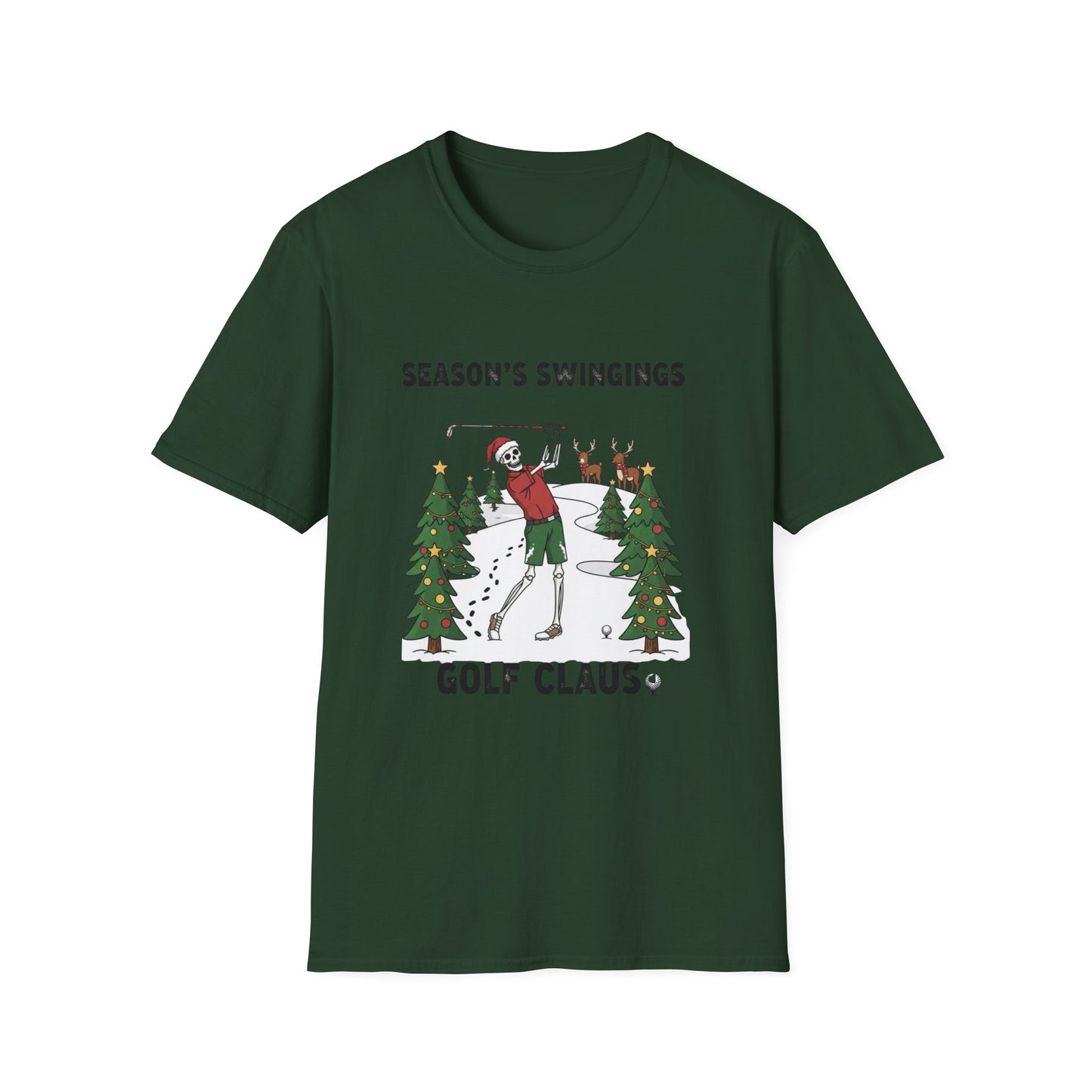 Golf Claus Christmas T-Shirt – Seasons Swingings Golf Tee