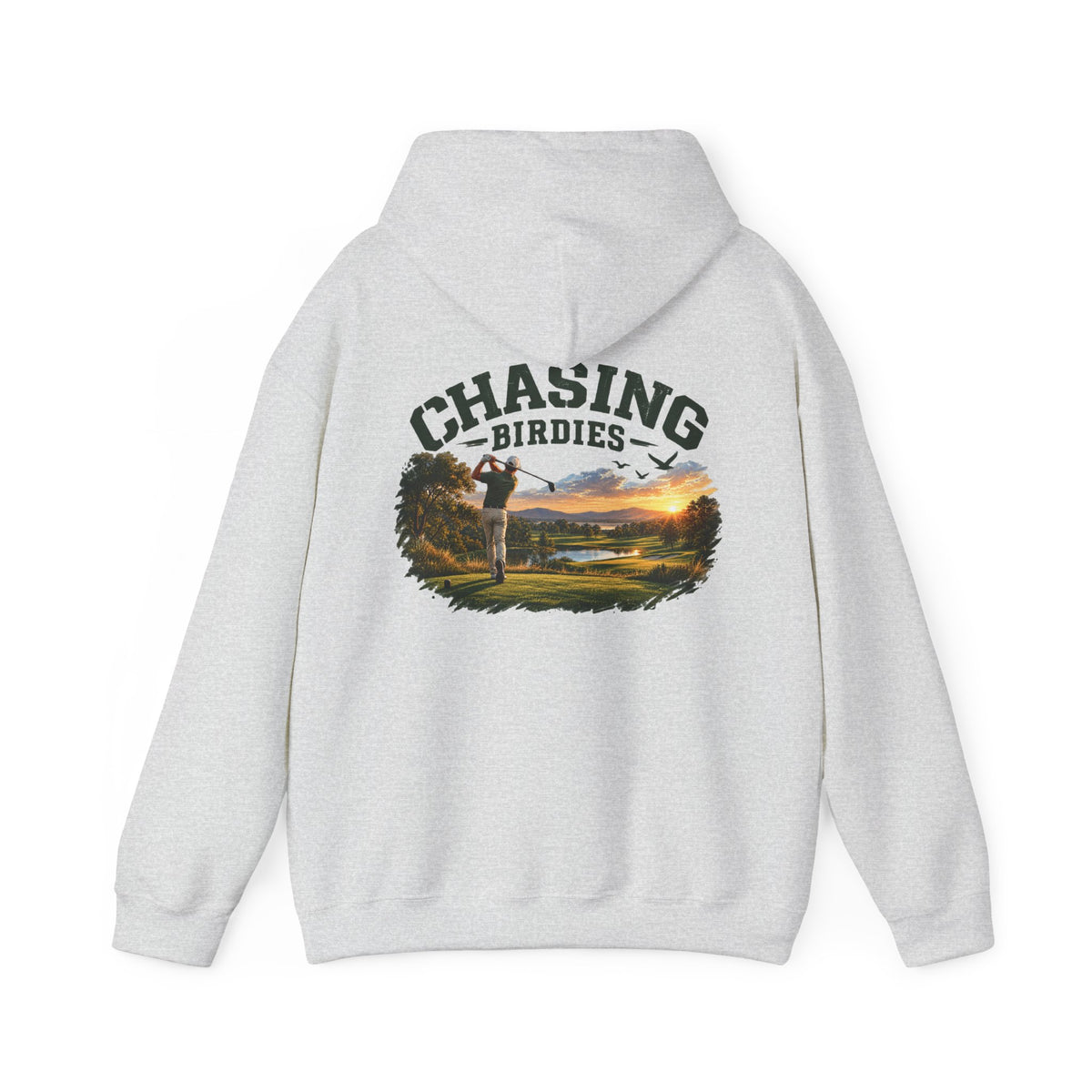 Chasing Birdies Golf Hoodie – Golfer Back Print Hoodie