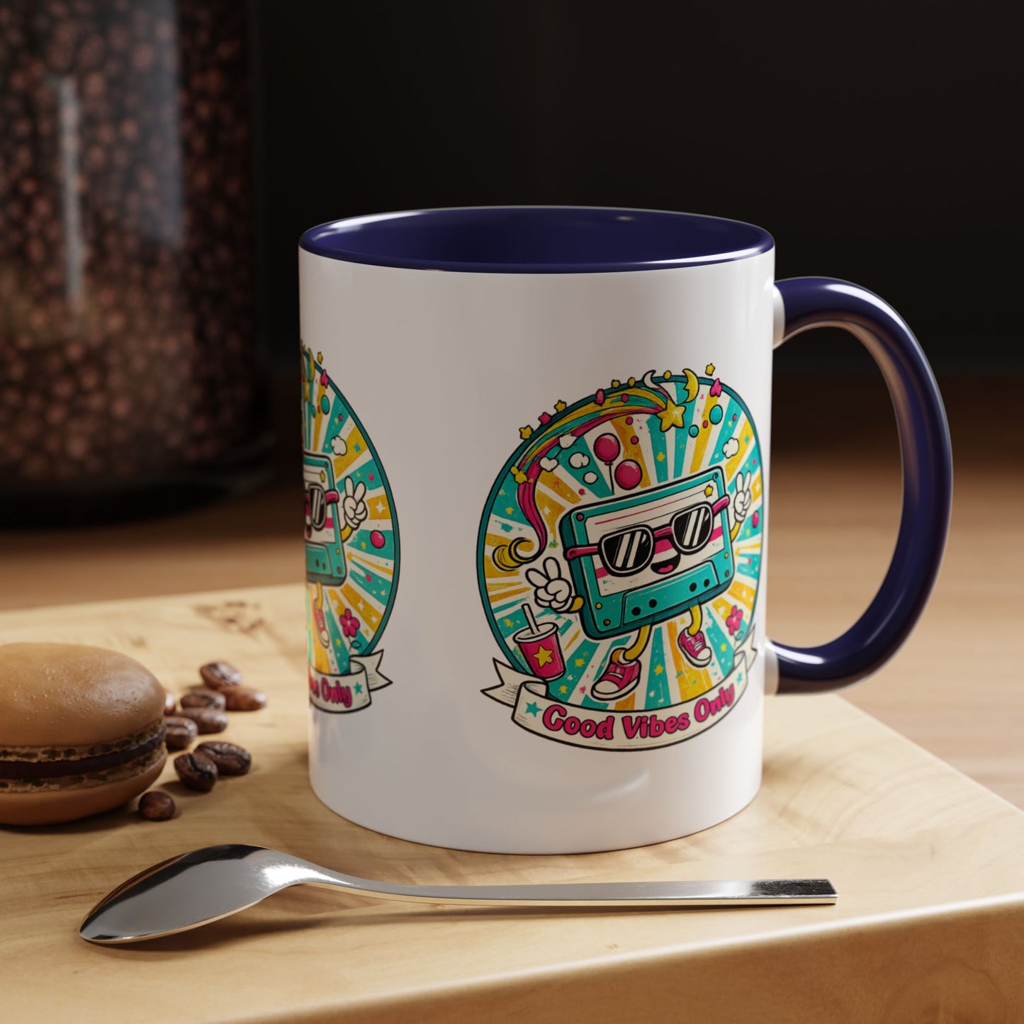 Retro Good Vibes Accent Mug