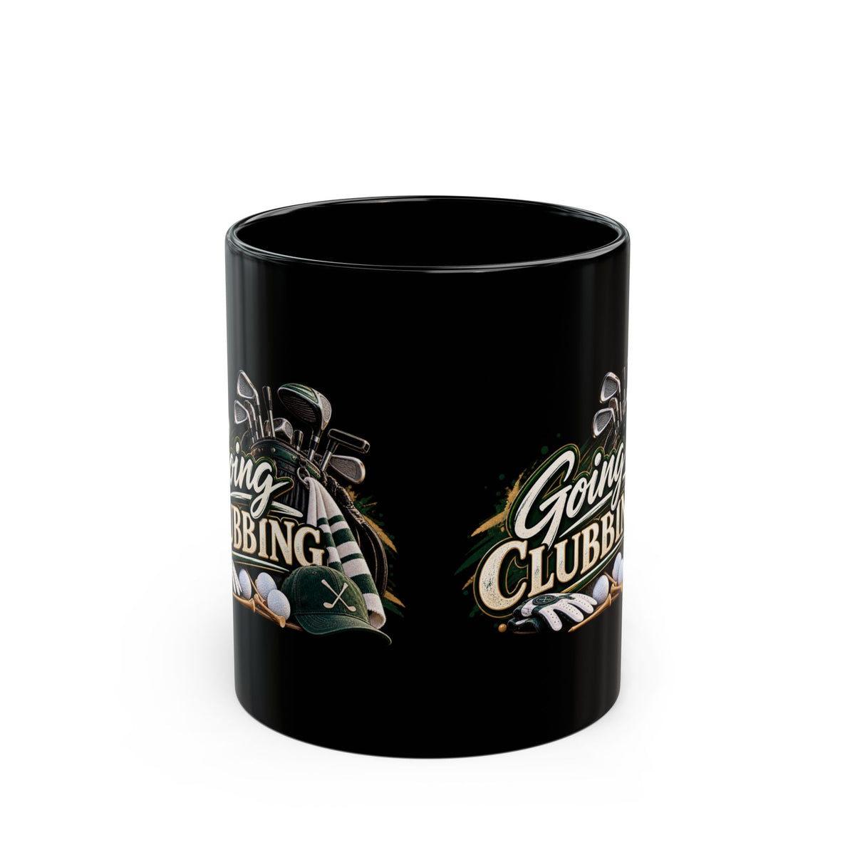 Going Clubbing Golf Mug – Funny Black Golfer Mug