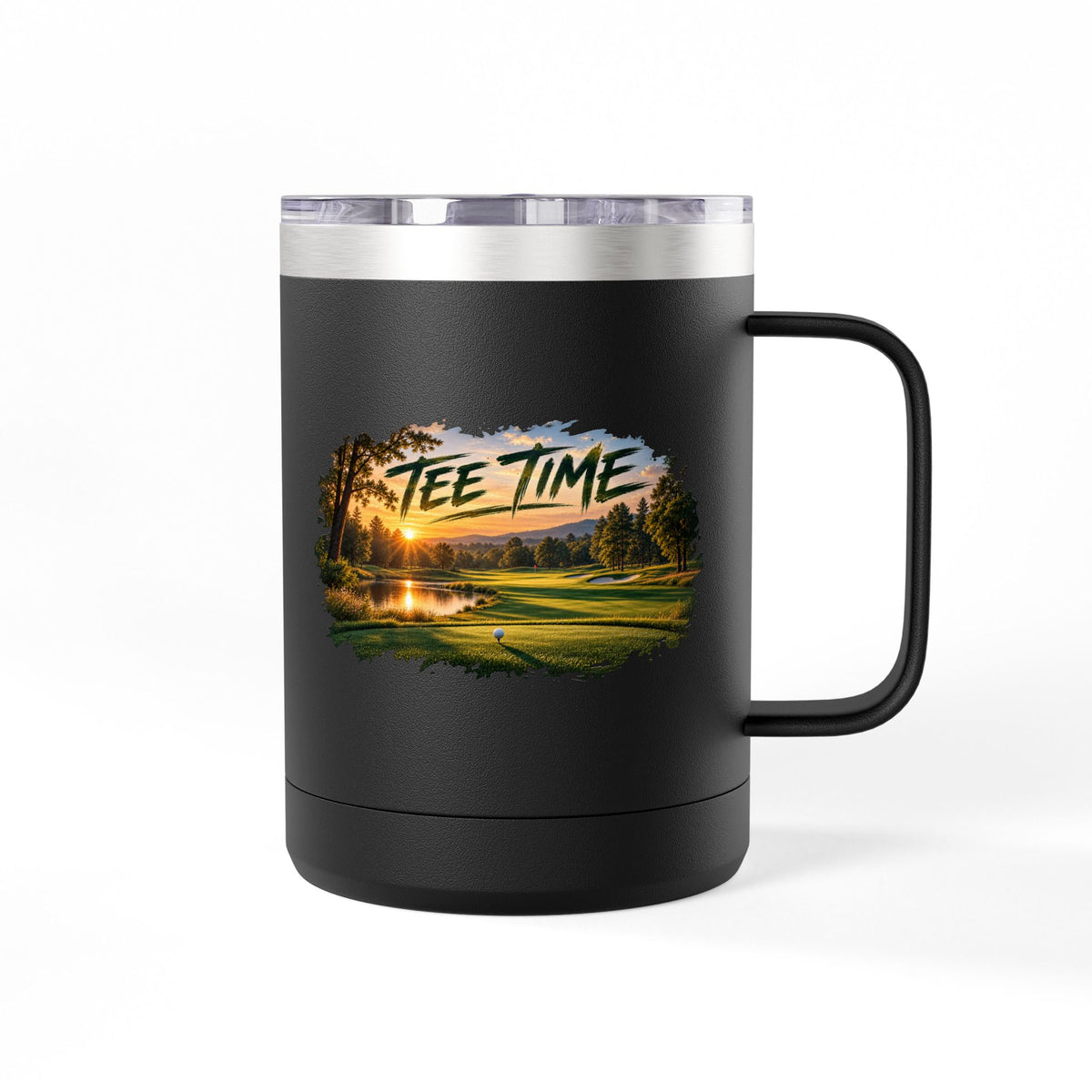 Tee Time Golf Insulated Mug – 15oz Stainless Steel Tumbler