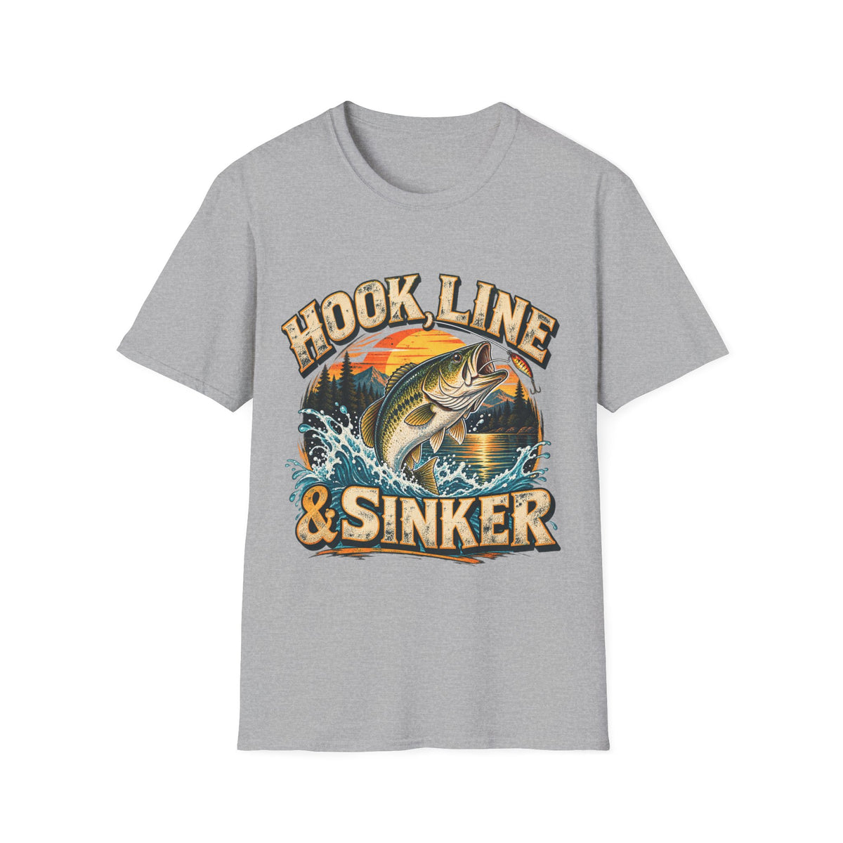 Hook, Line & Sinker Fishing T-Shirt – Vintage Angler Graphic Tee