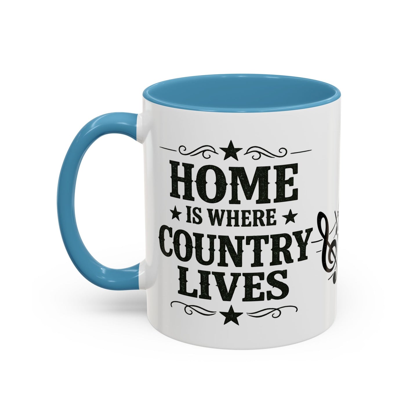 Home Is Where Country Lives Accent Mug – Country Music Mug