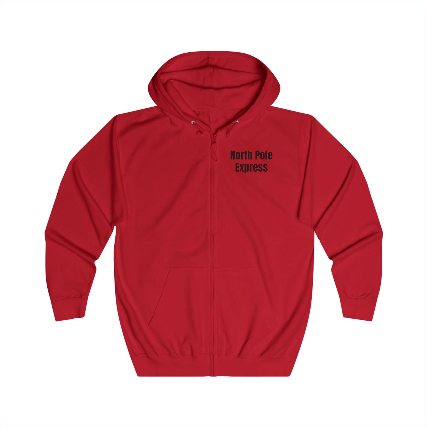 North Pole Express Motocross Christmas Zip Hoodie – Unisex