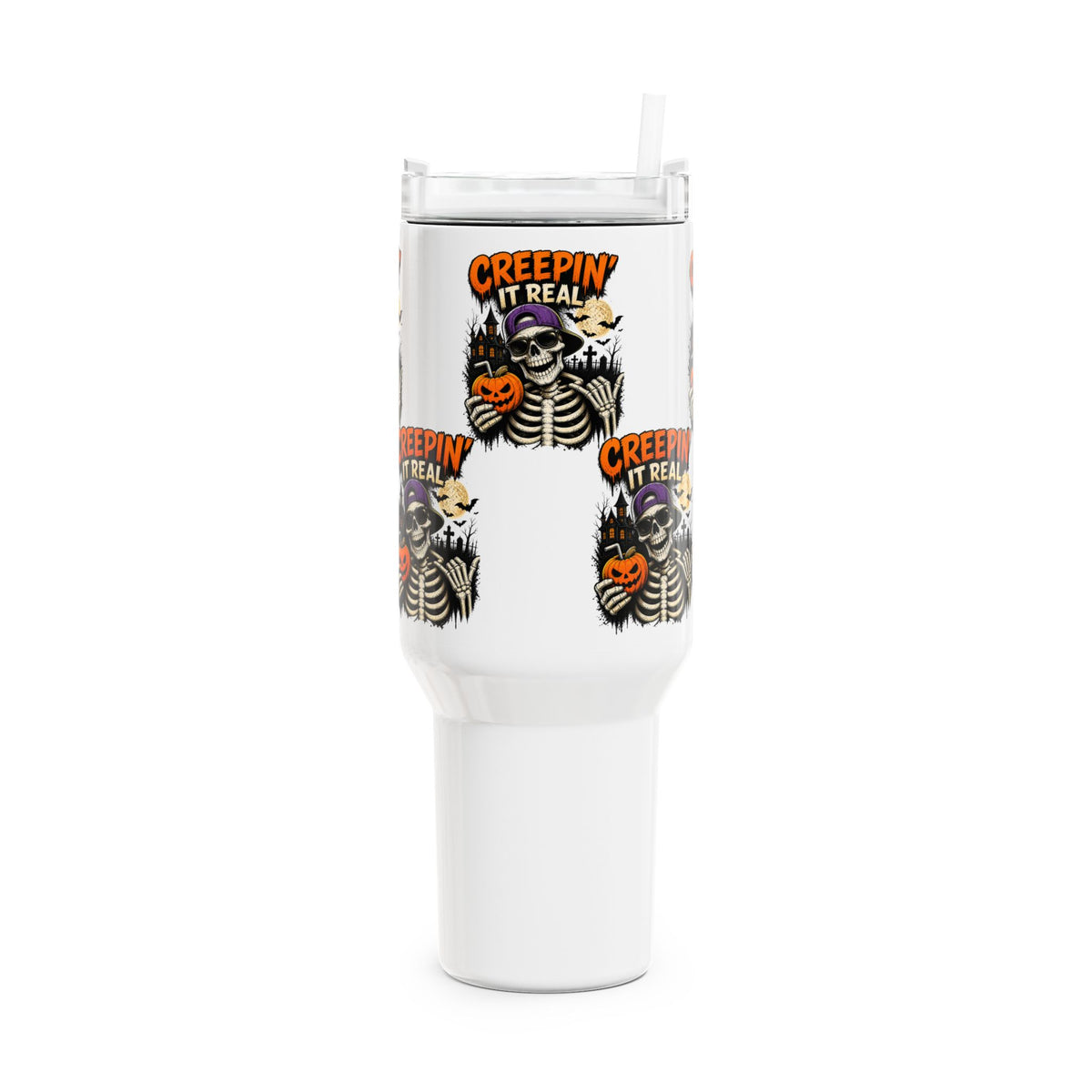 Creepin’ It Real 40oz Insulated Tumbler with Straw