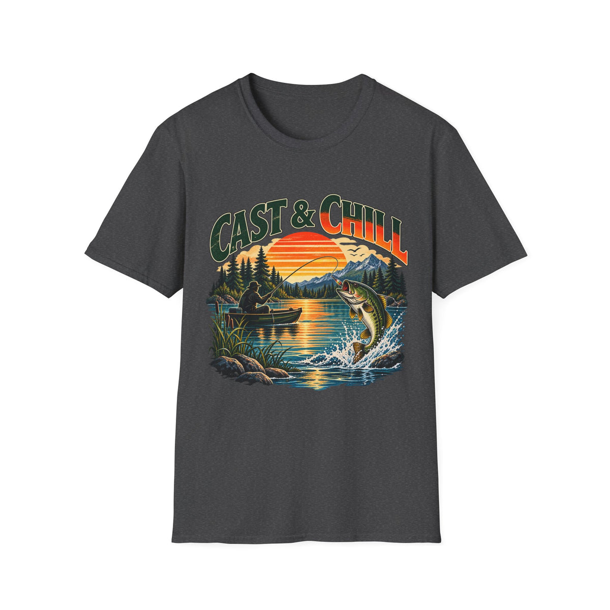 Cast & Chill Fishing T-Shirt – Vintage Angler Graphic Tee
