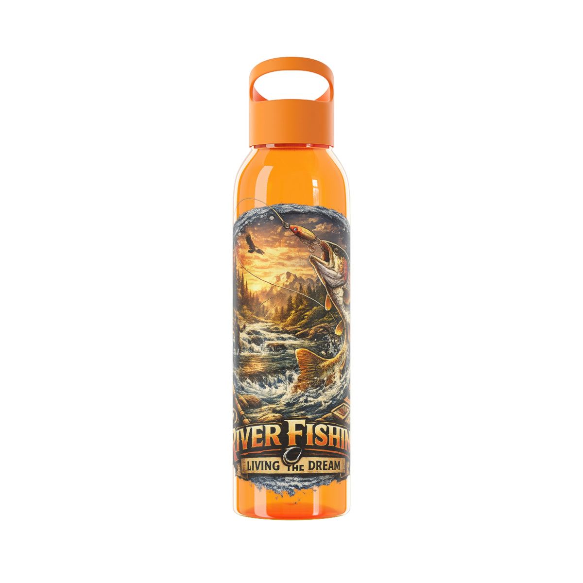 Gourde River Fishing Living the Dream – Bouteille de pêche pour pêcheur