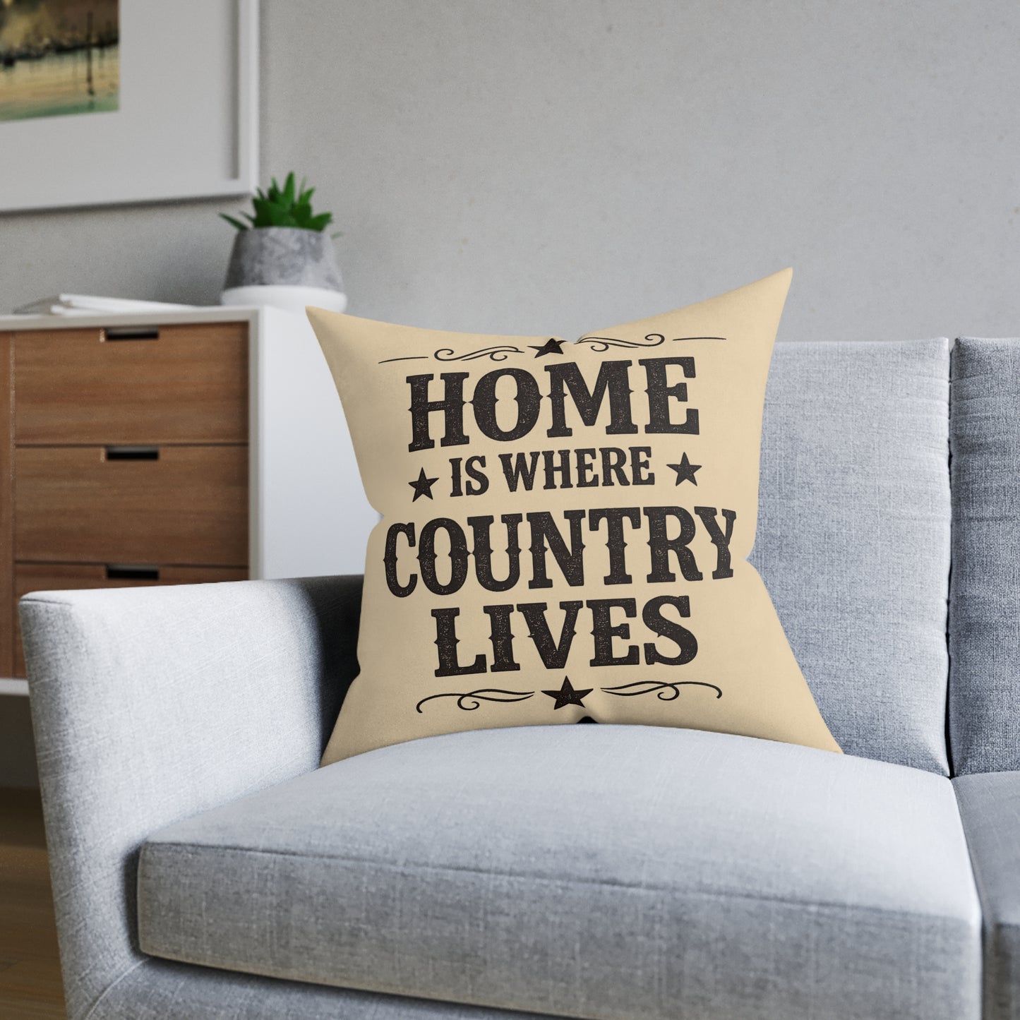 Home Is Where Country Lives Cushion – Country Home Decor