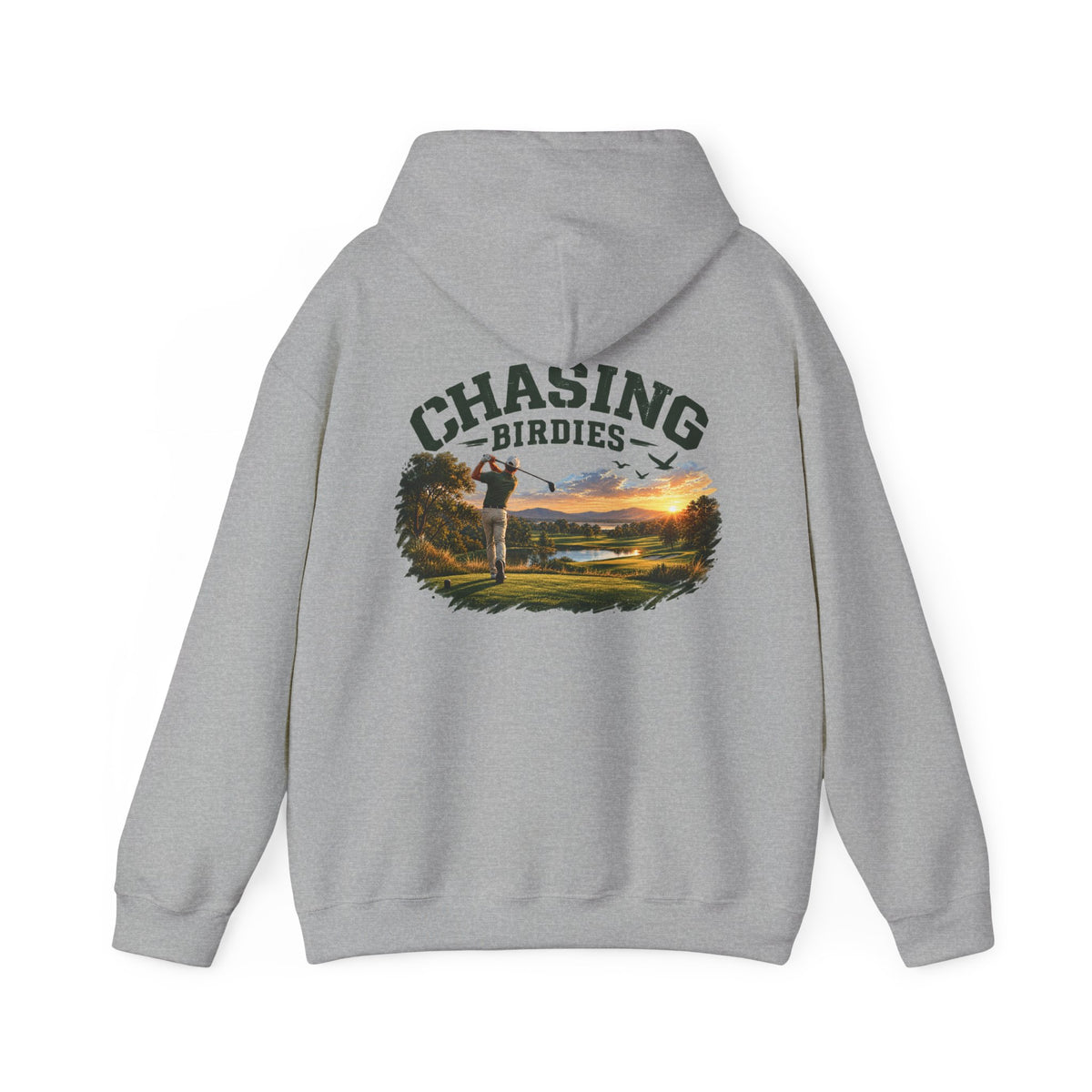 Chasing Birdies Golf Hoodie – Golfer Back Print Hoodie