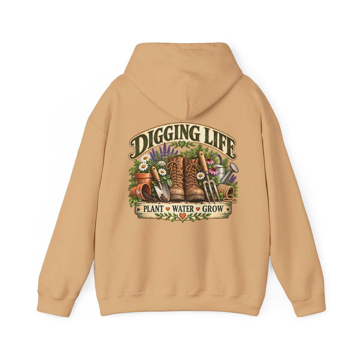 Garten-Hoodie im Vintage-Stil „Digging Life“