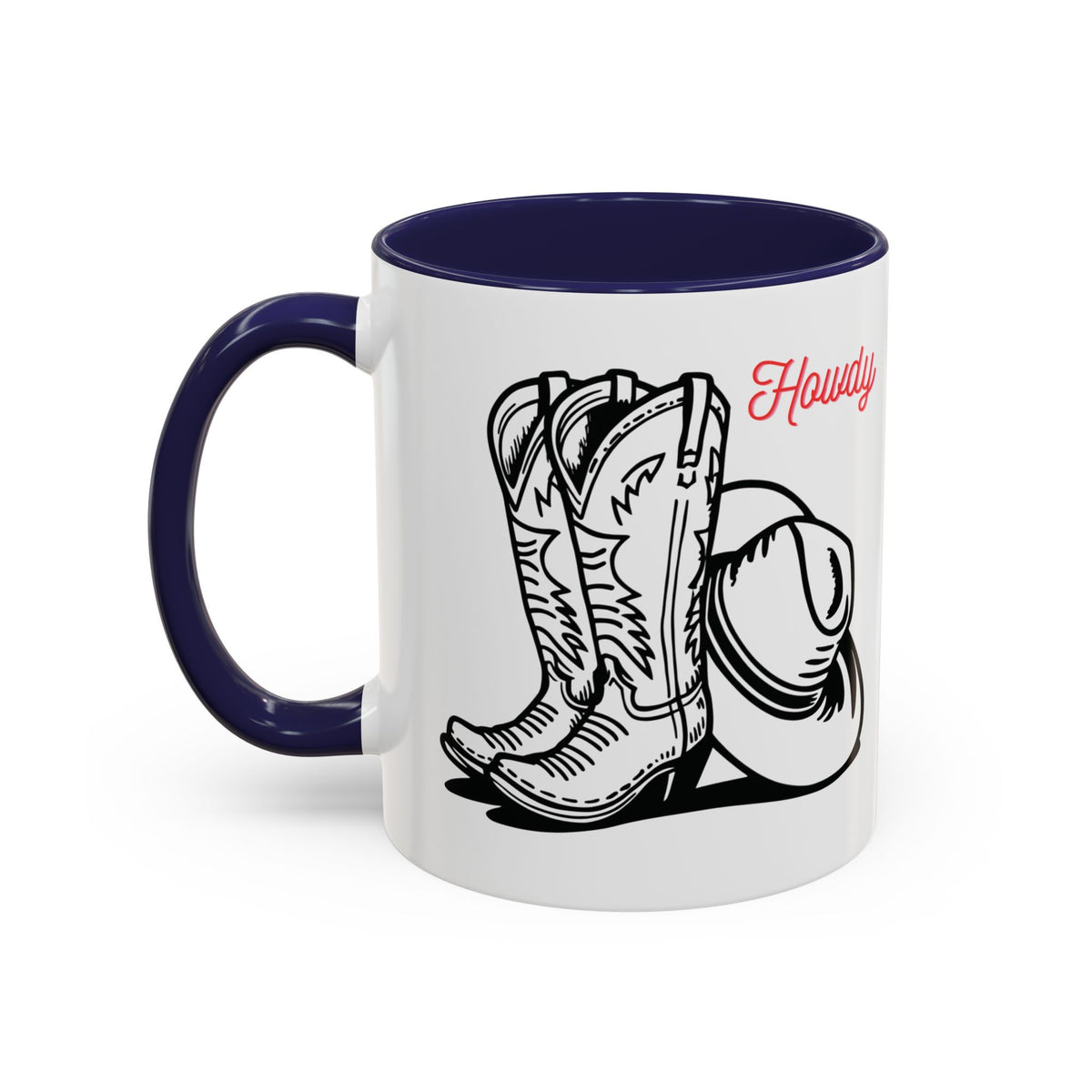Mug de café chapeau et bottes de cowboy, mug de cowboy rustique, vaisselle de style western, cadeau pour cowgirl, cadeau pour les éleveurs