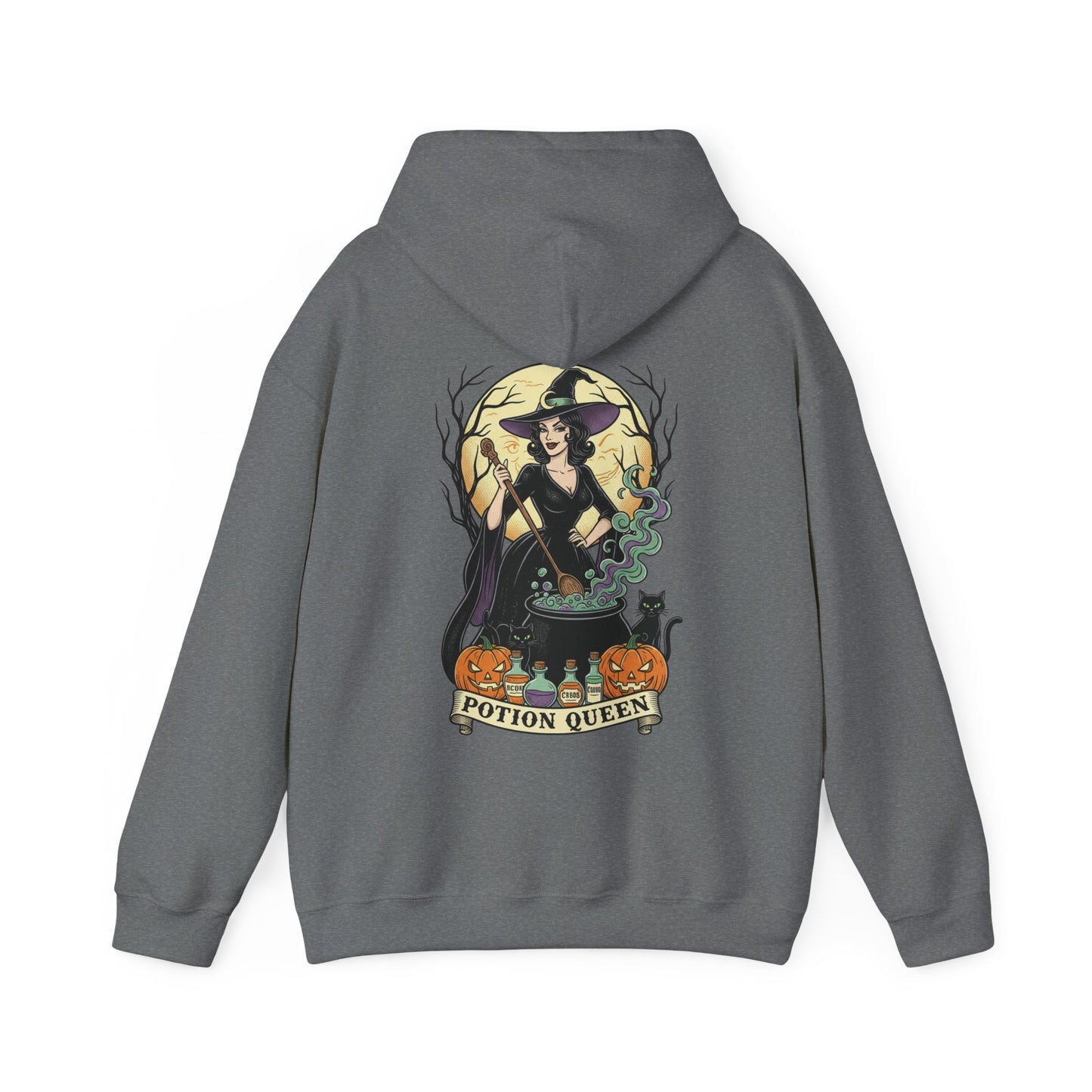 Potion Queen Hoodie Halloween Hexenkessel Grafik Sweatshirt