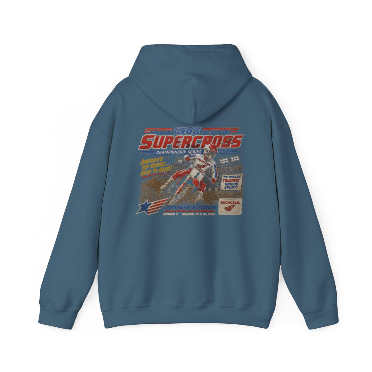 Supercross 1986 Motocross Hoodie – Vintage Dirt Bike Hoodie