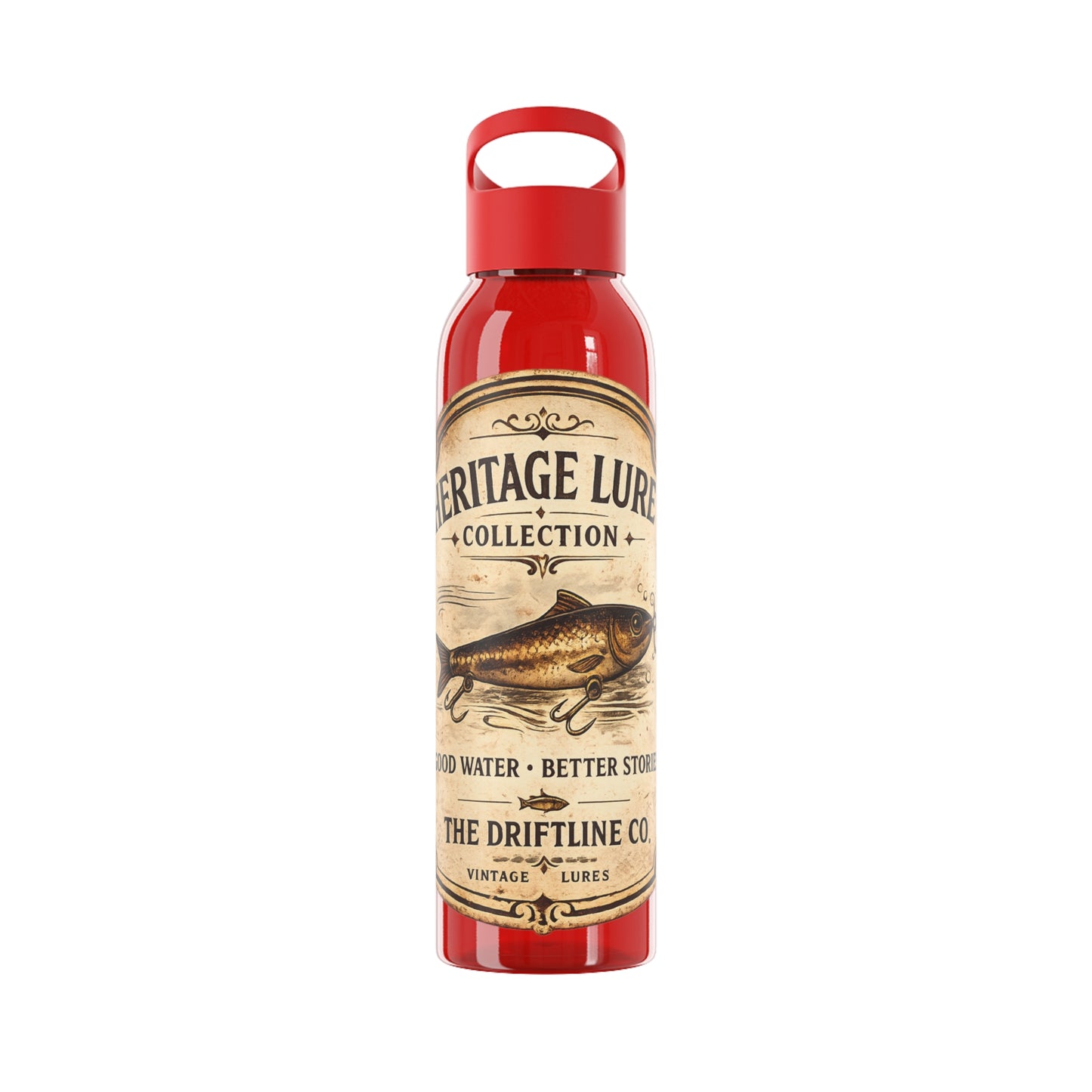 Heritage Lure Collection Water Bottle | Fishing Sports Bottle | The Driftline Company
