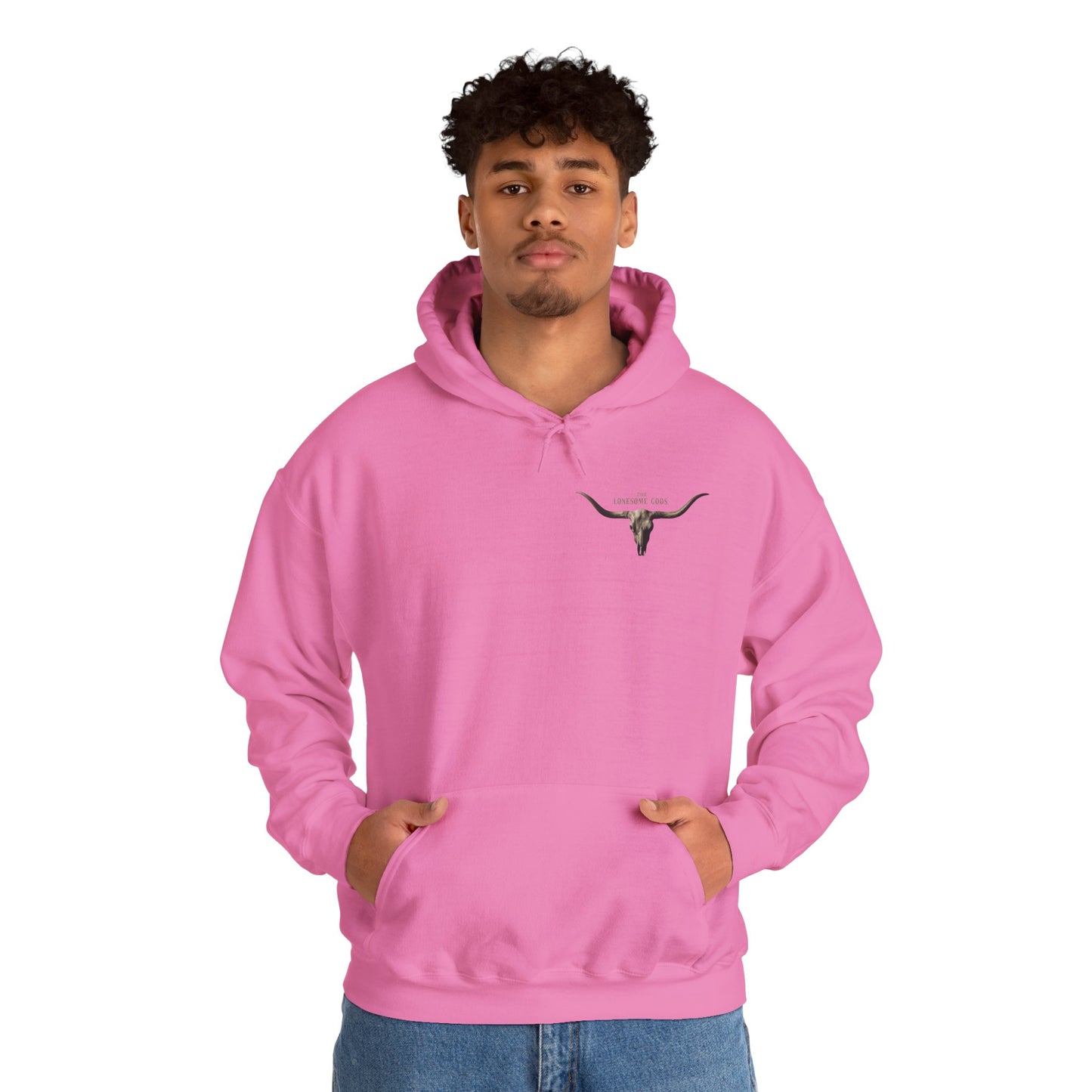 Sweat à capuche graphique Lonesome Gods - Sweat-shirt unisexe en tissu épais avec motifs des deux côtés