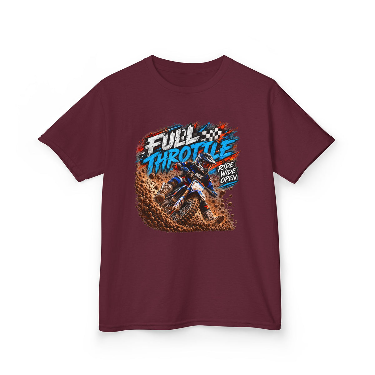 Full Throttle Youth T-Shirt – Kids Motocross Dirt Bike Tee