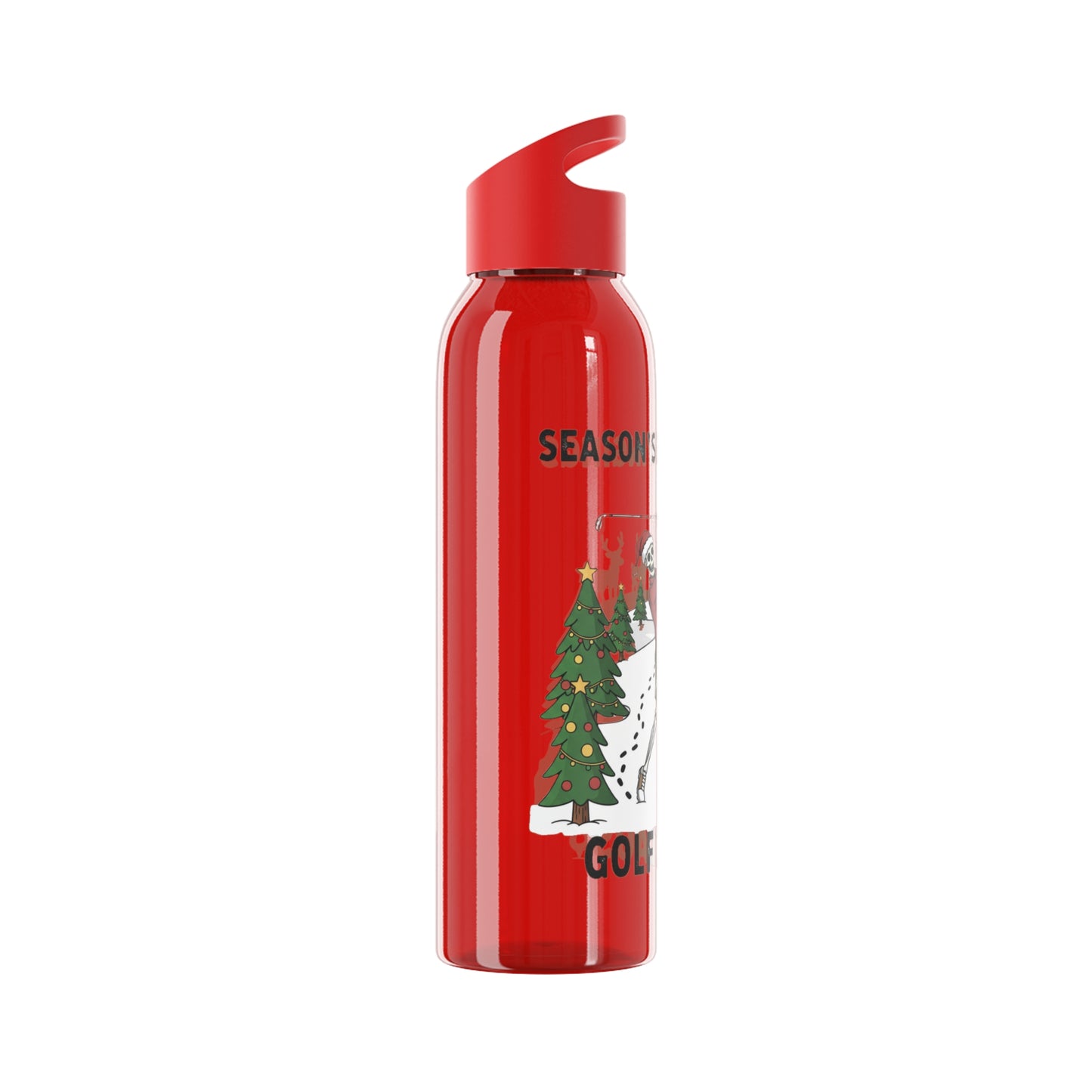 Golf Claus Christmas Golf Water Bottle – Season’s Swinging