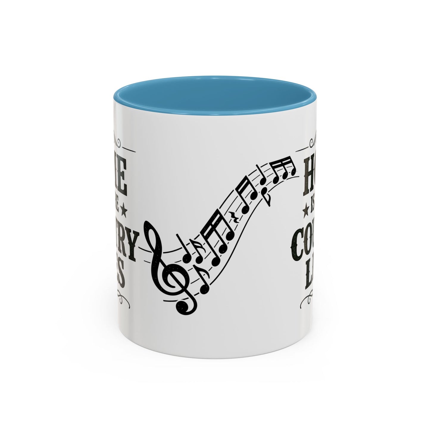 Home Is Where Country Lives Accent Mug – Country Music Mug