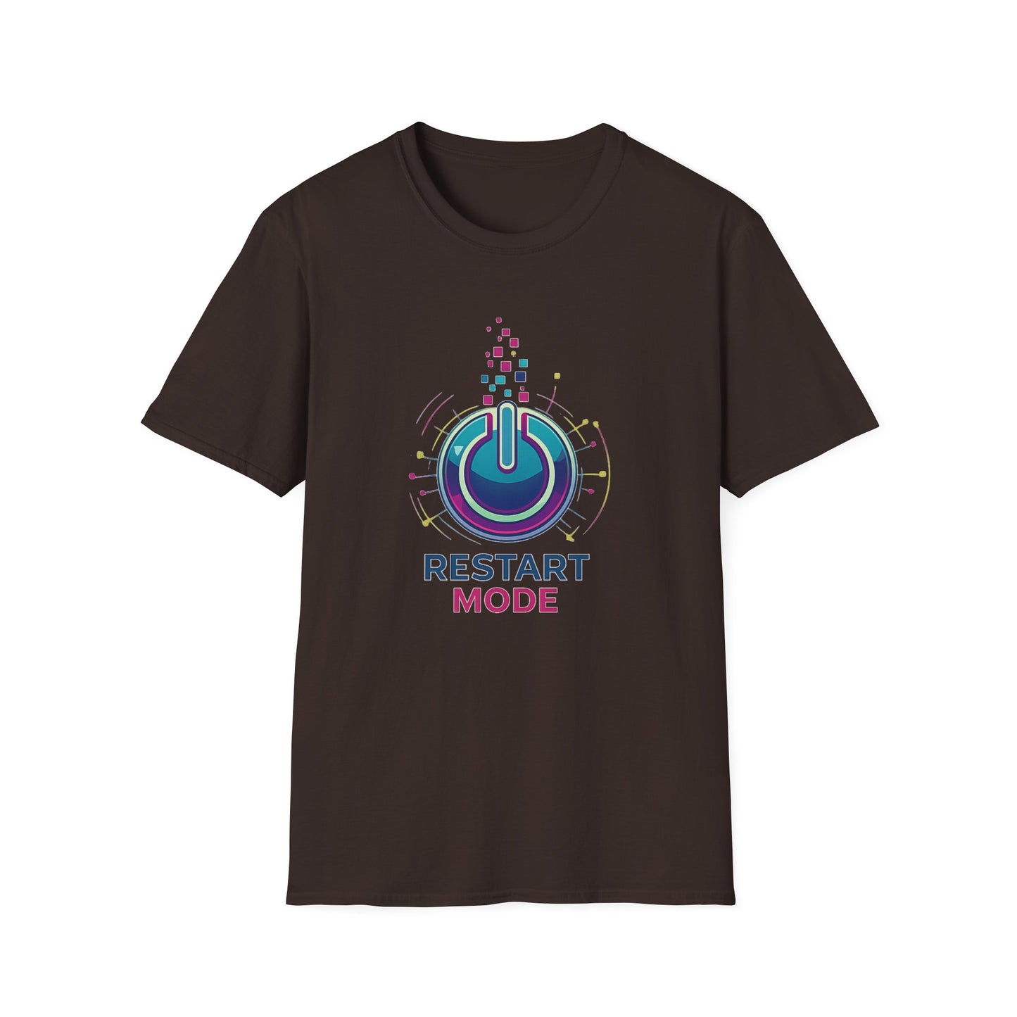Neustart Modus T-Shirt Power Button Grafik-T-Shirt