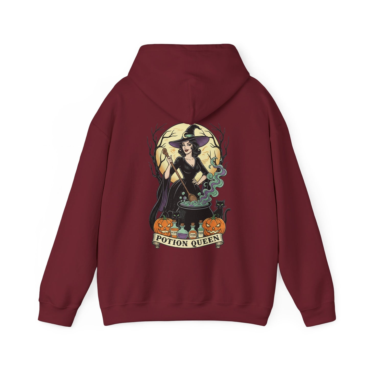 Potion Queen Hoodie Halloween Hexenkessel Grafik Sweatshirt
