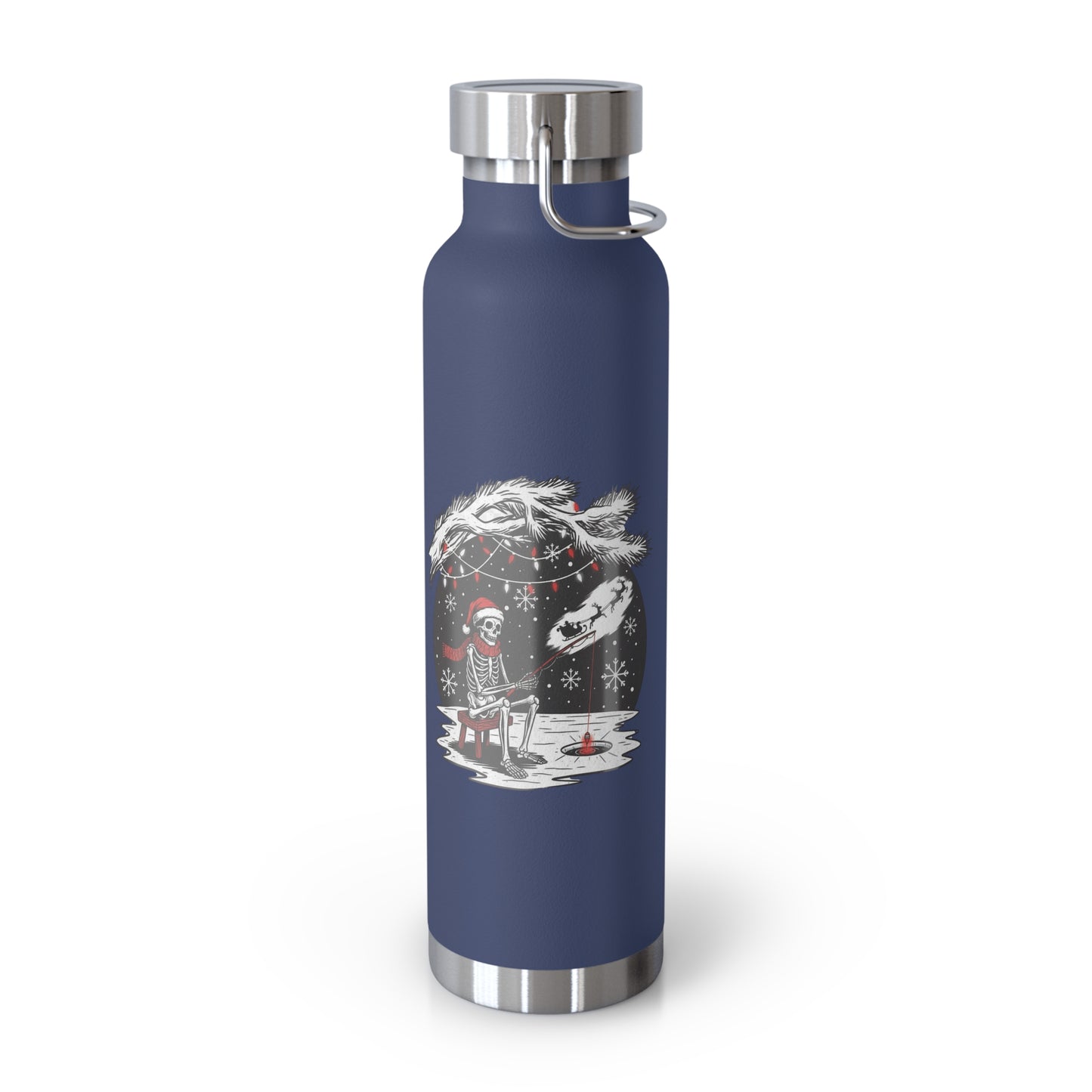 Merry Fishing Christmas Insulated Flask – Festive Fishing Bottle