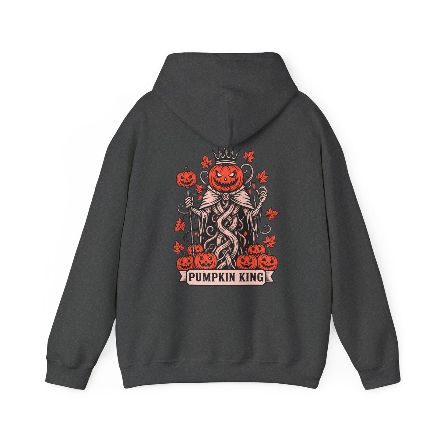Pumpkin King Halloween Unisex Hoodie – Gothic Pumpkin Back Print