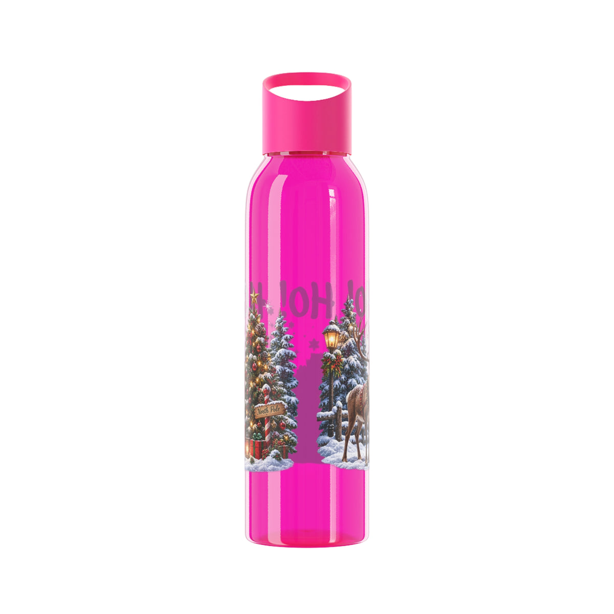 Ho Ho Ho Santa Christmas Water Bottle – Festive Sleigh Design