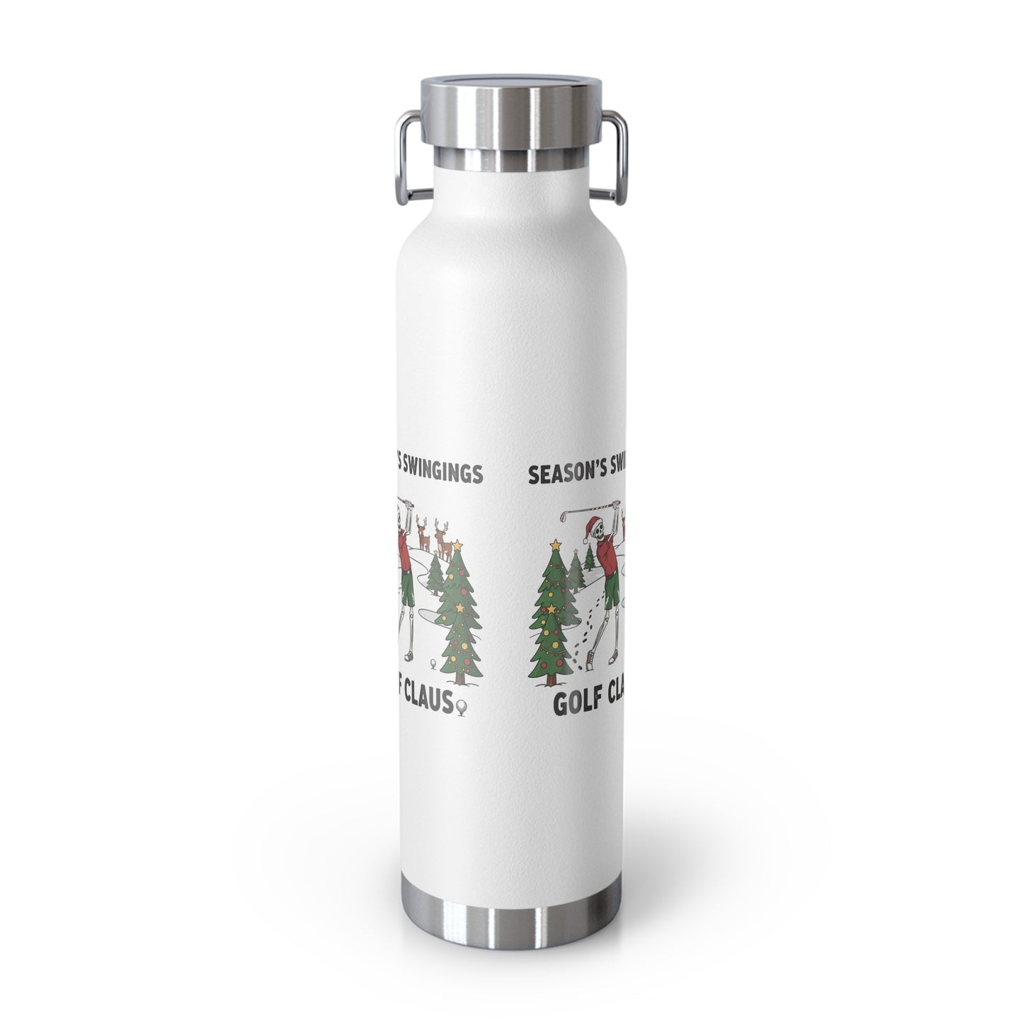 Golf Claus Insulated Flask – Season’s Swingings Christmas Golf Bottle
