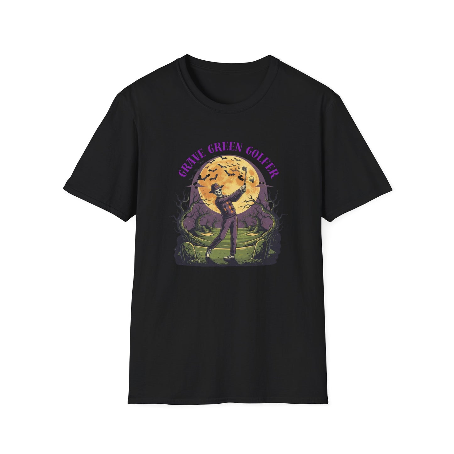 Grave Green Golfer Halloween T-Shirt
