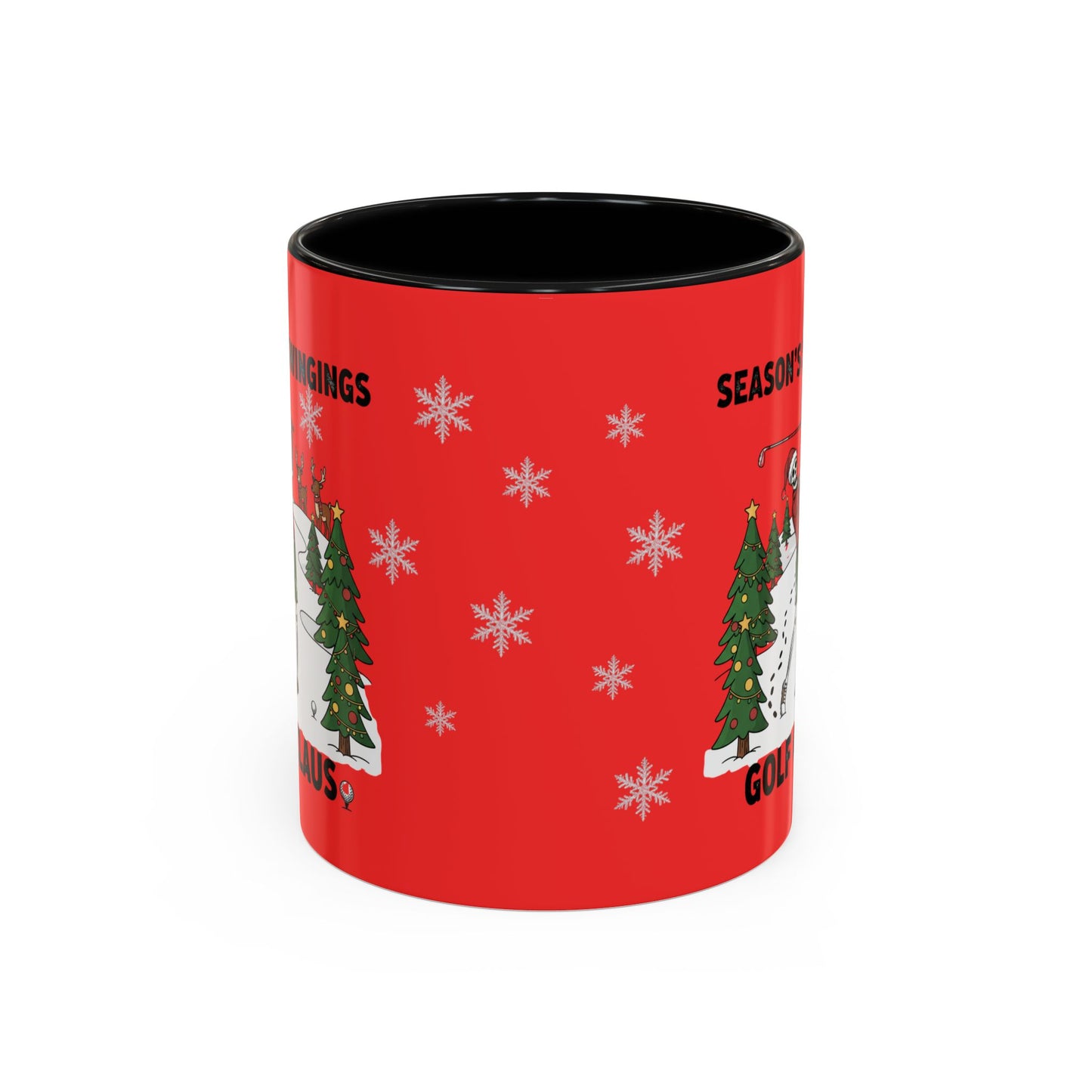 Golf Claus Christmas Accent Mug – Season’s Swingings Golf Mug