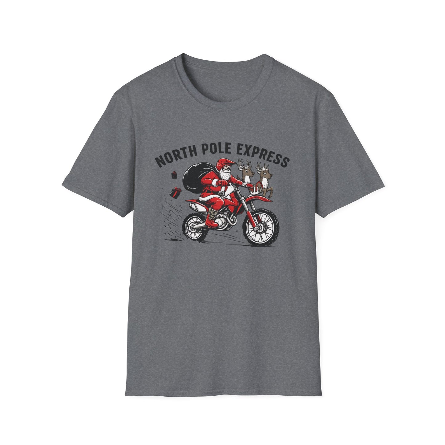 North Pole Express Motocross Christmas T-Shirt