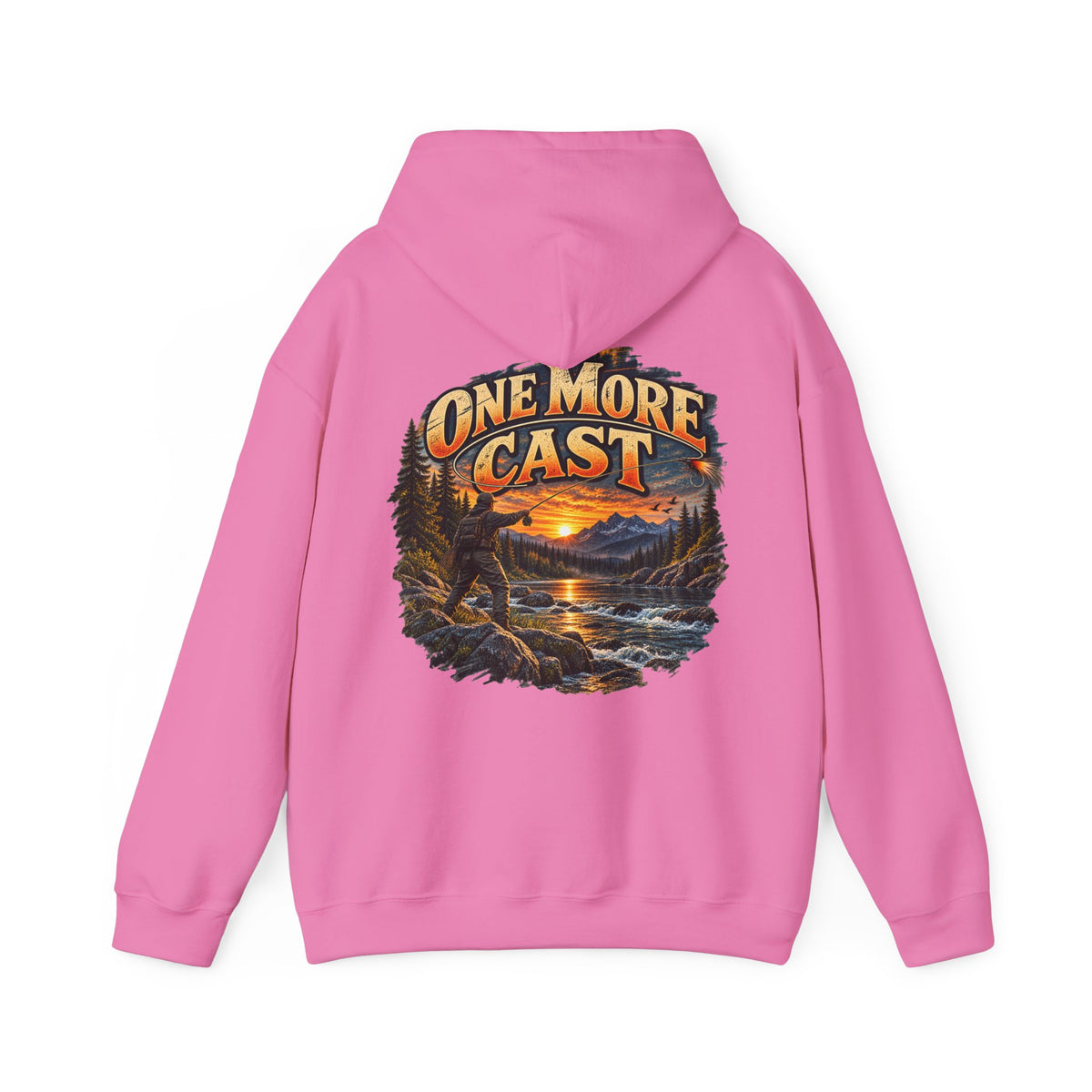 One More Cast Back Print Hoodie – Vintage Fishing Hoodie