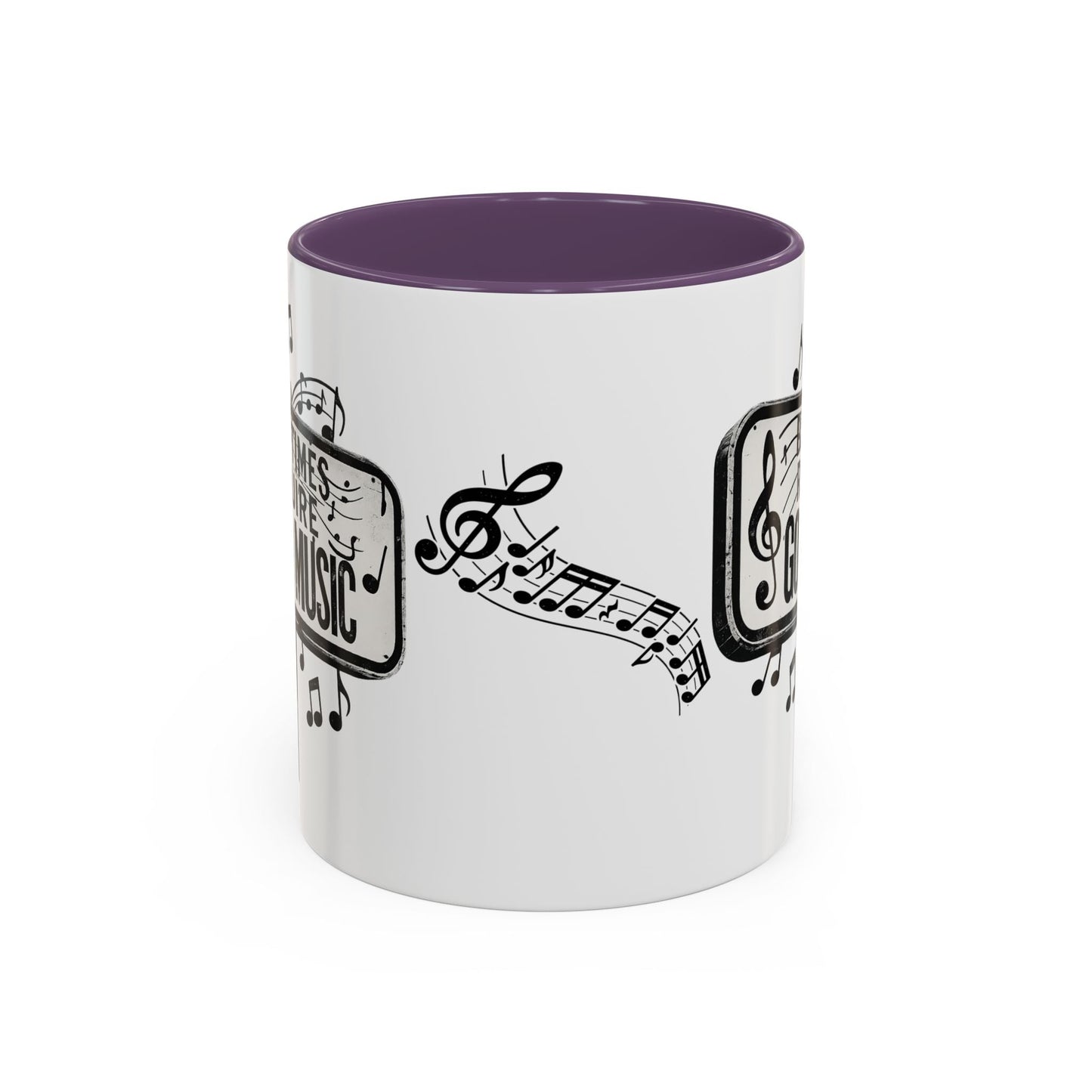 Accent Coffee Mug Bad Times Require Good Music Musical Quote Mug 11 oz - SJM Print Store