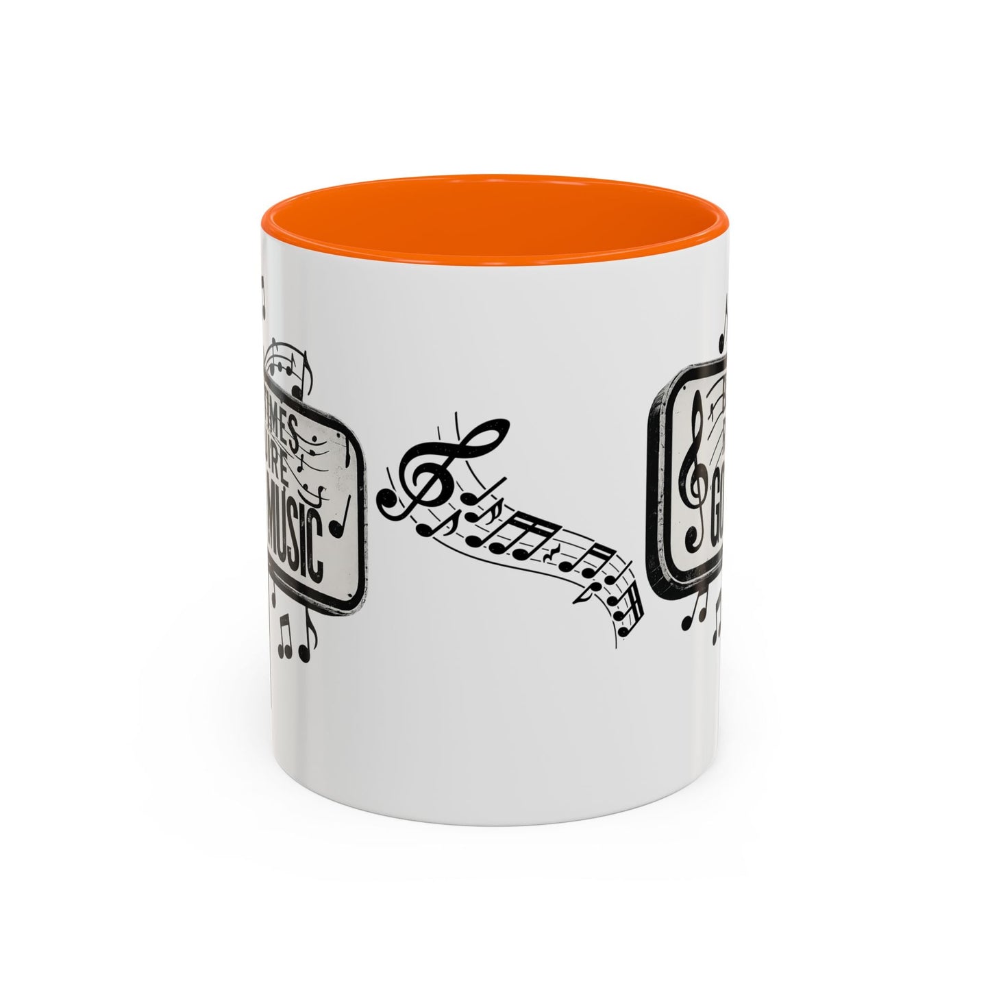 Accent Coffee Mug Bad Times Require Good Music Musical Quote Mug 11 oz - SJM Print Store