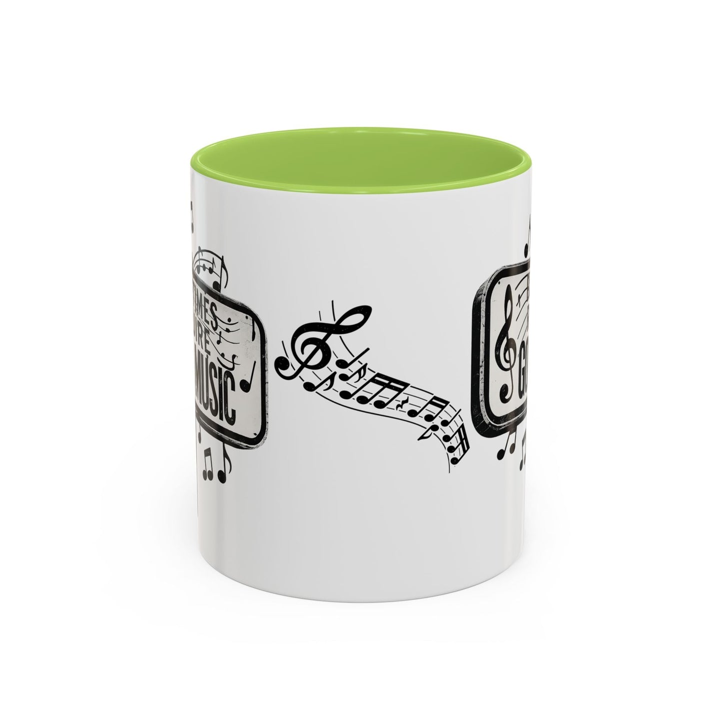 Accent Coffee Mug Bad Times Require Good Music Musical Quote Mug 11 oz - SJM Print Store