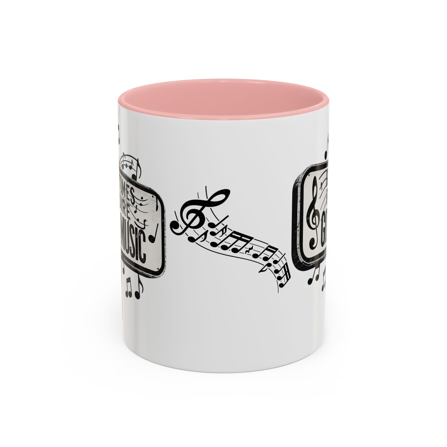 Accent Coffee Mug Bad Times Require Good Music Musical Quote Mug 11 oz - SJM Print Store