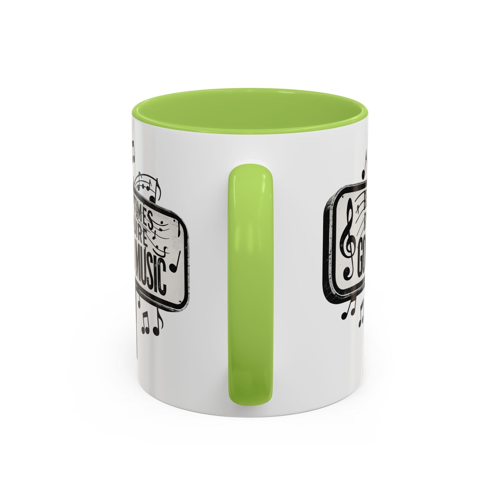 Accent Coffee Mug Bad Times Require Good Music Musical Quote Mug 11 oz - SJM Print Store