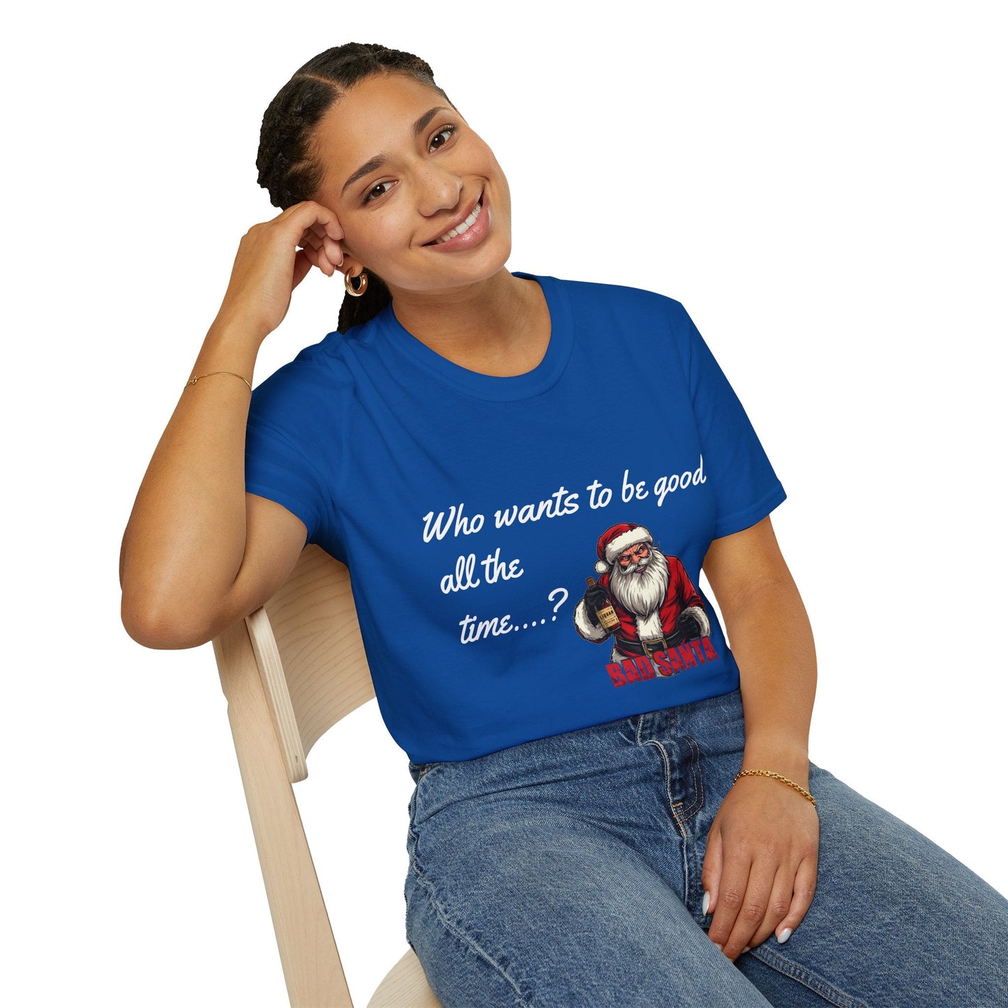 Bad Santa Unisex T-Shirt - Playful Christmas Humor - SJM Print Store