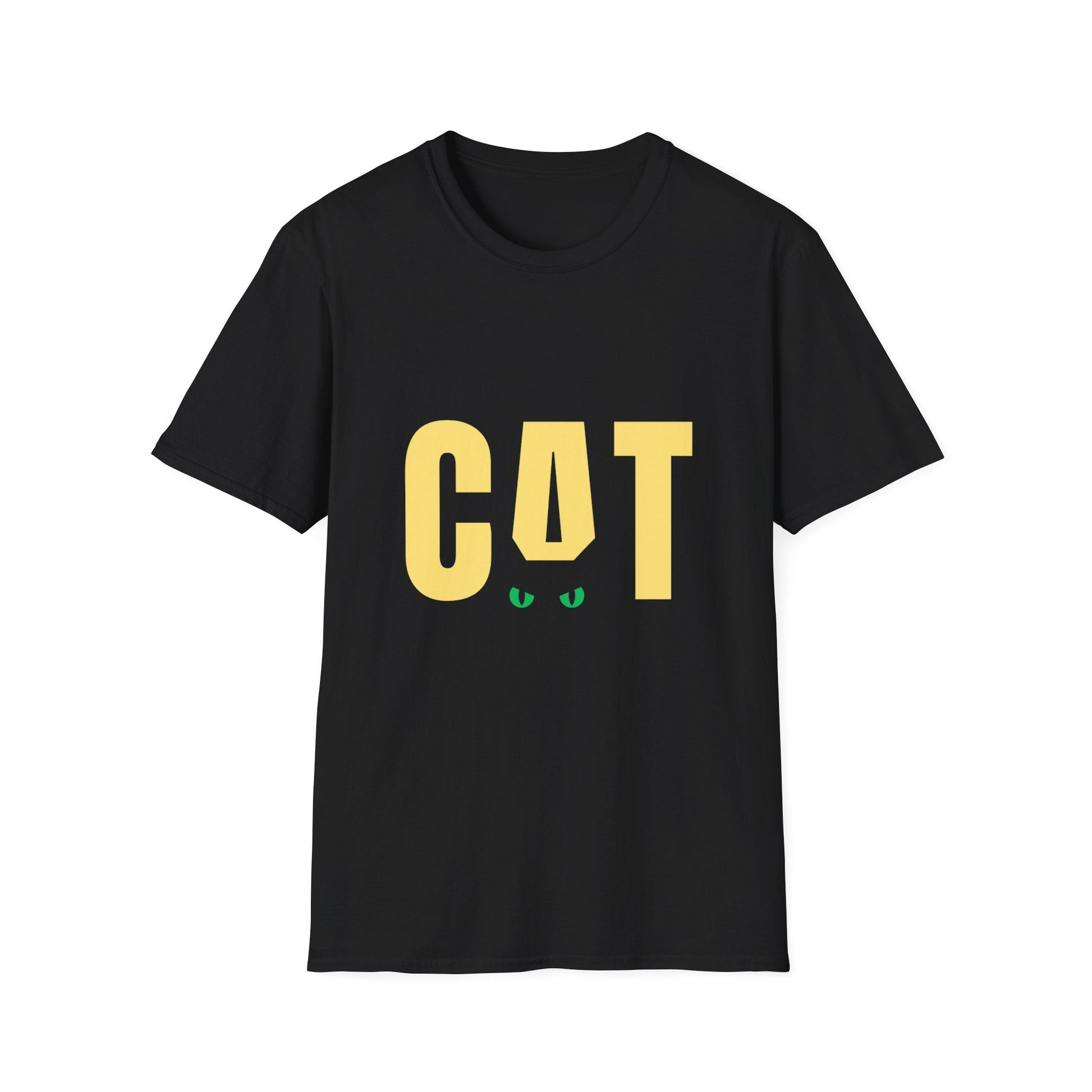 Black Green Eyed Cat Unisex T-Shirt - SJM Print Store