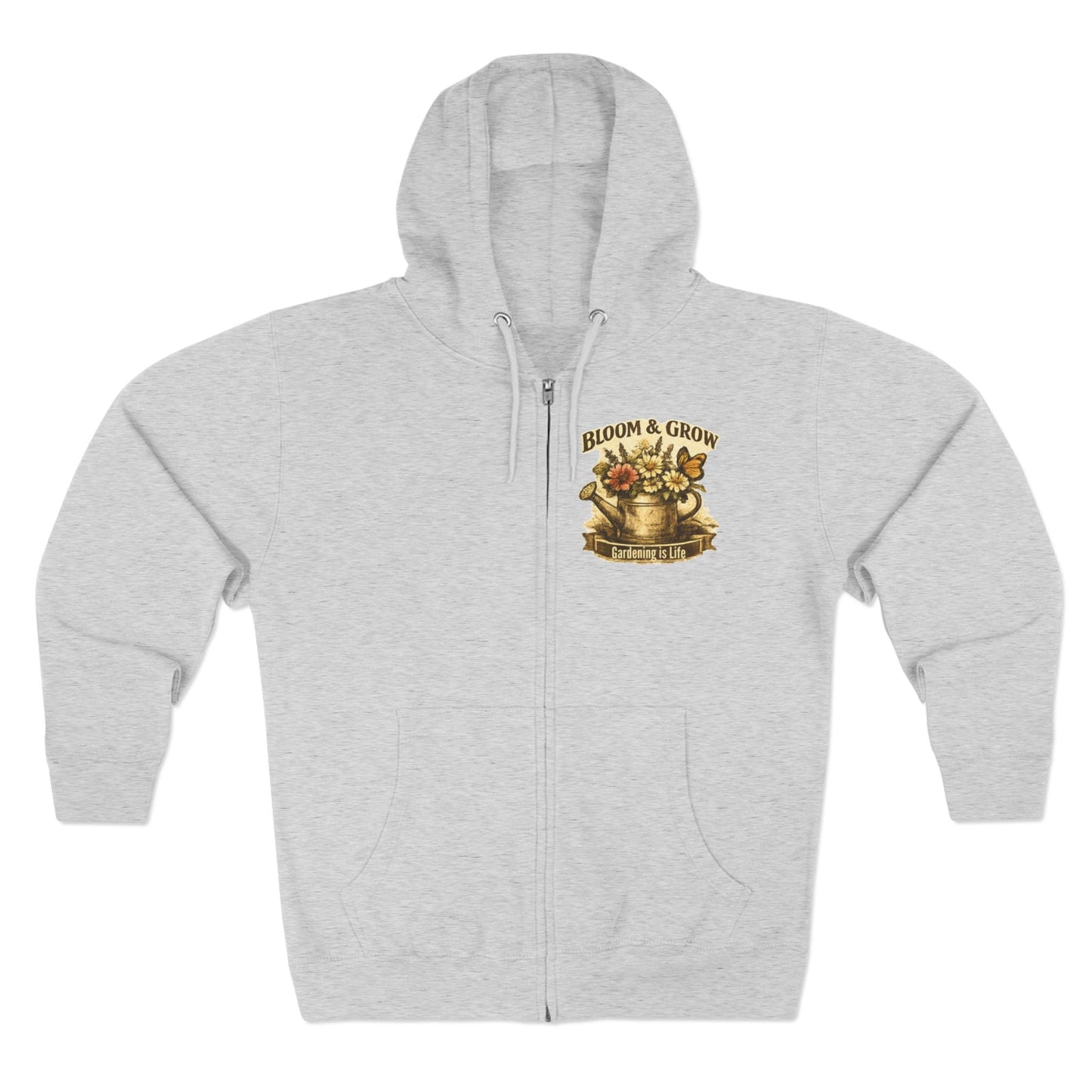 Bloom and Grow Gardening Zip Unisex Hoodie - SJM Print Store