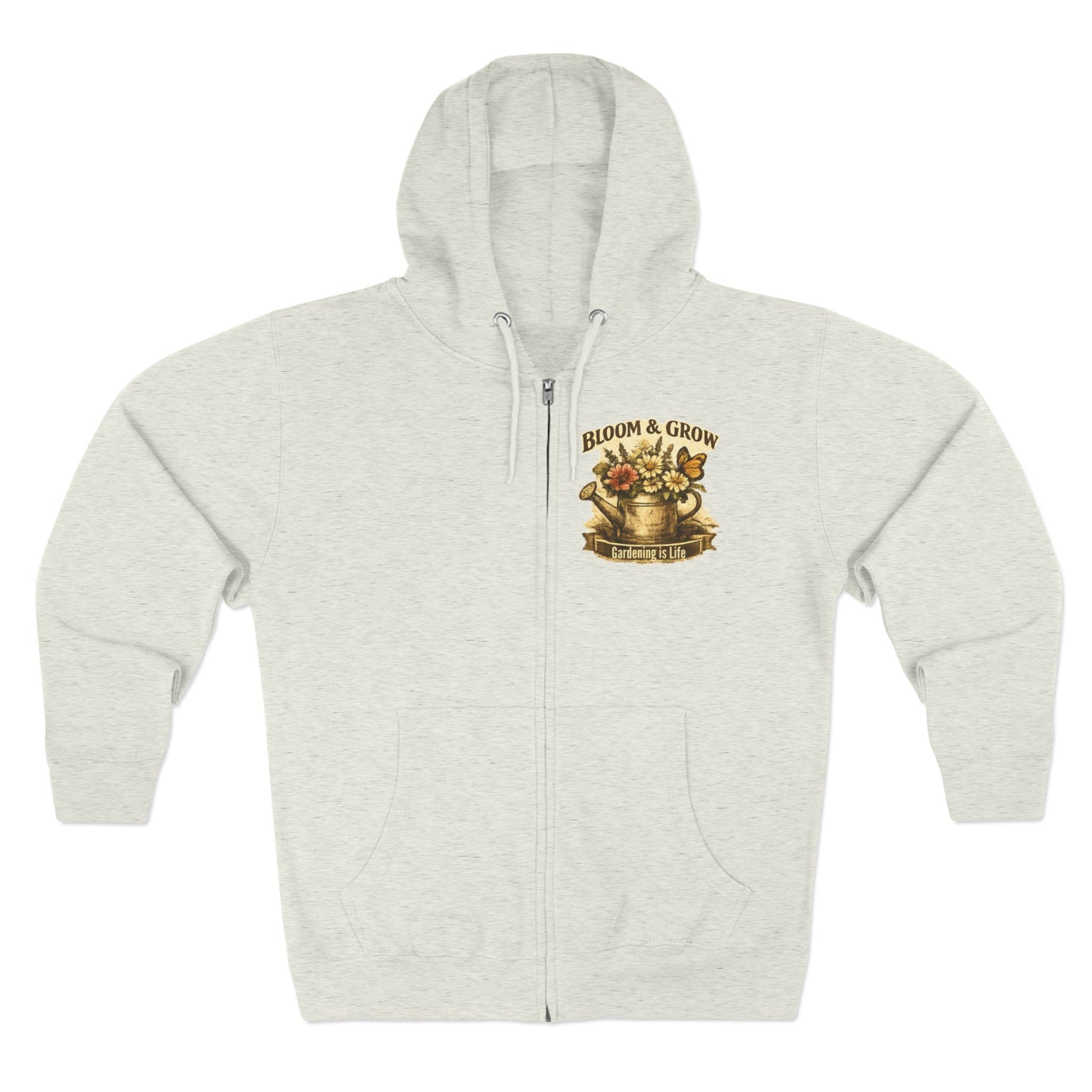 Bloom and Grow Gardening Zip Unisex Hoodie - SJM Print Store