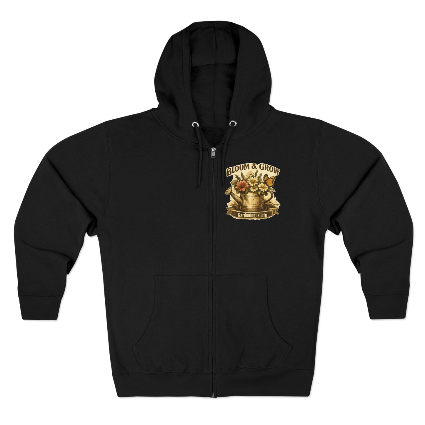 Bloom and Grow Gardening Zip Unisex Hoodie - SJM Print Store