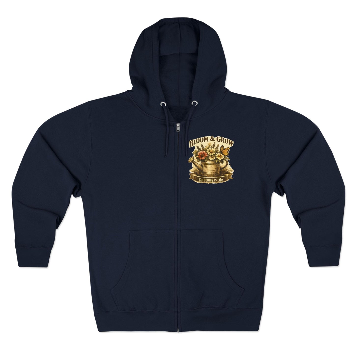 Bloom and Grow Gardening Zip Unisex Hoodie - SJM Print Store