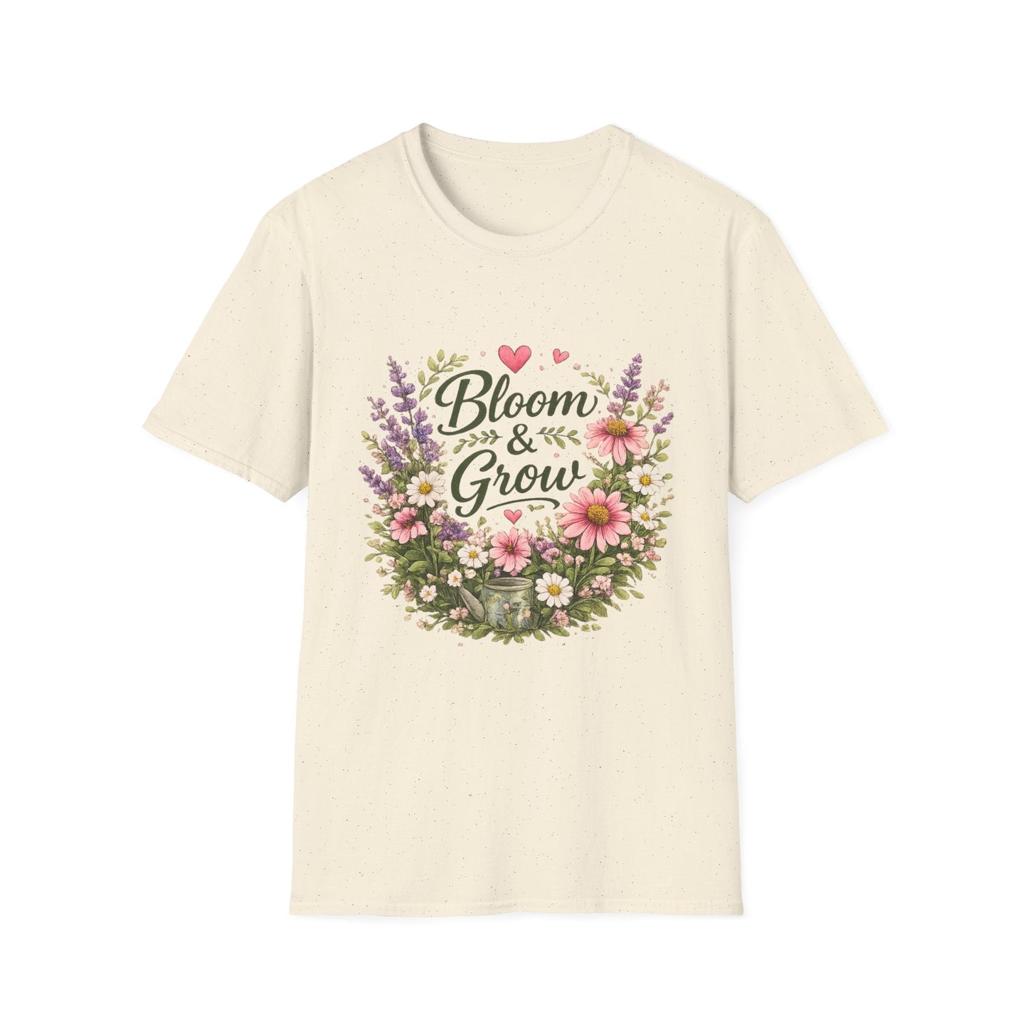 Bloom & Grow Floral Garden T-Shirt — Gardener Allotment Tee - SJM Print Store