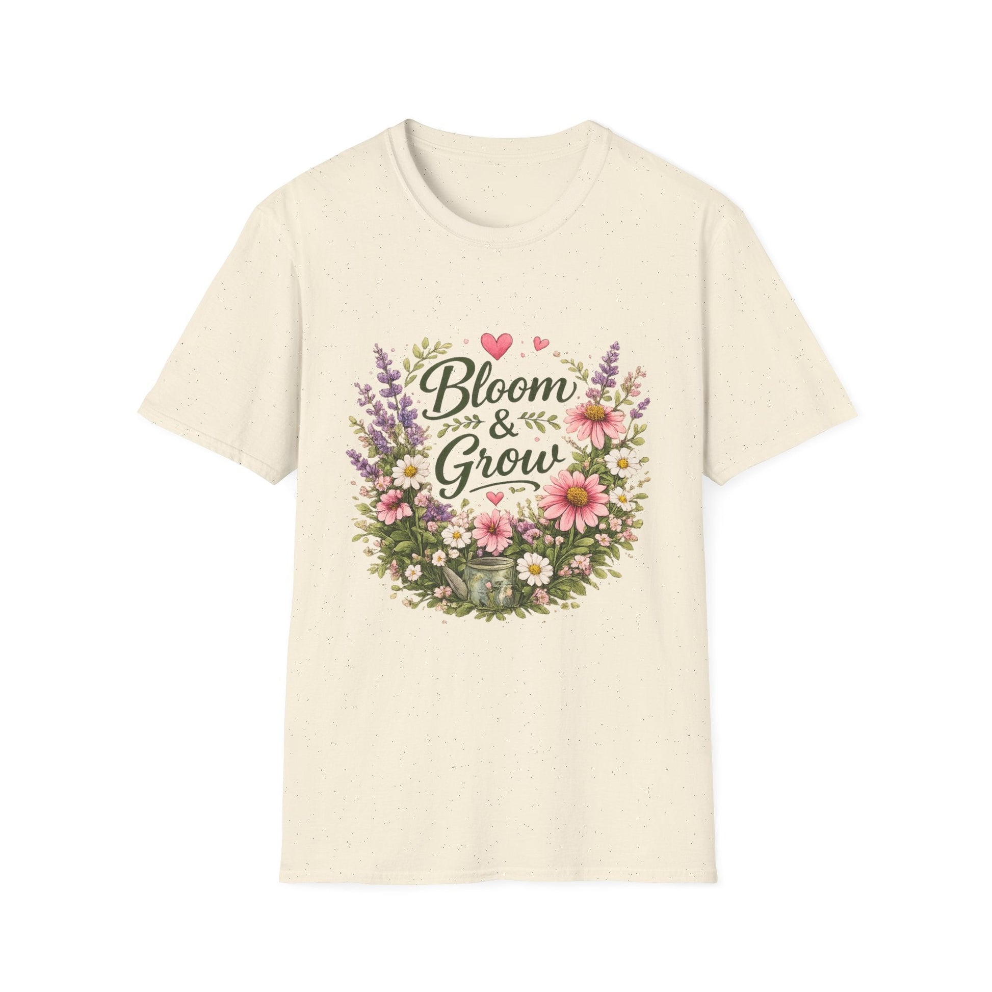 Bloom & Grow Floral Garden T-Shirt — Gardener Allotment Tee - SJM Print Store