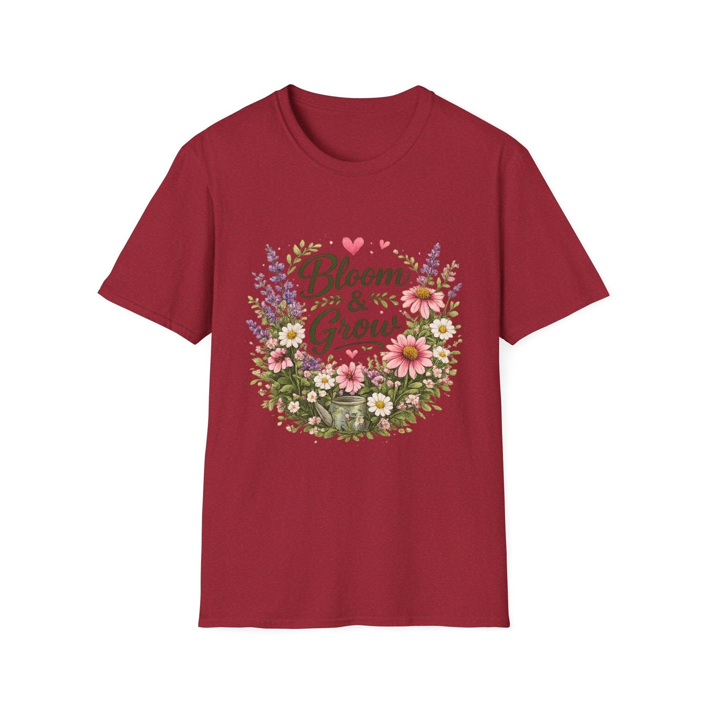 Bloom & Grow Floral Garden T-Shirt — Gardener Allotment Tee - SJM Print Store